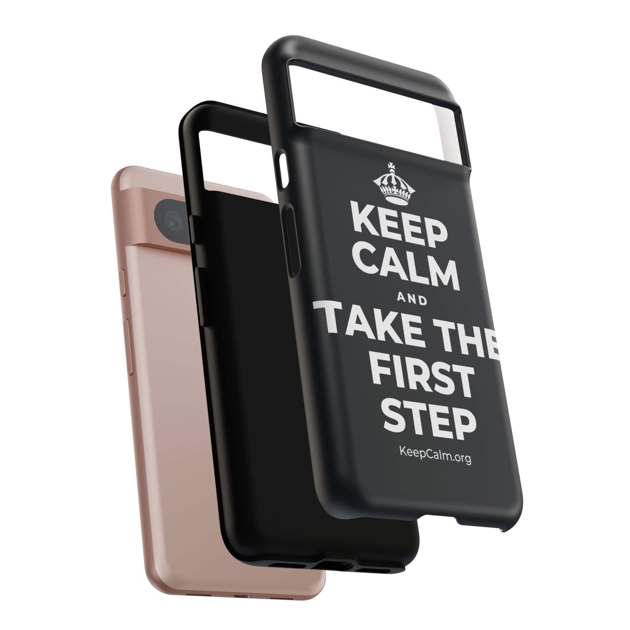 KEEP CALM AND TAKE THE FIRST STEP Phone Case (Dark)