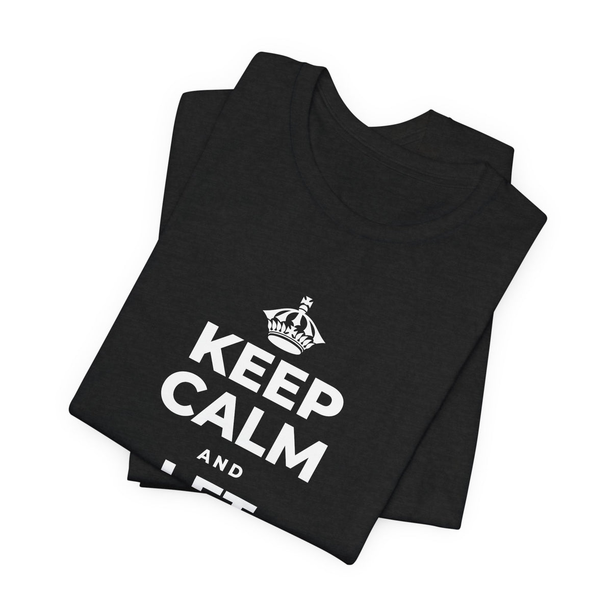 KEEP CALM AND LET YOURSELF ENJOY IT T-Shirt (White–Asphalt)