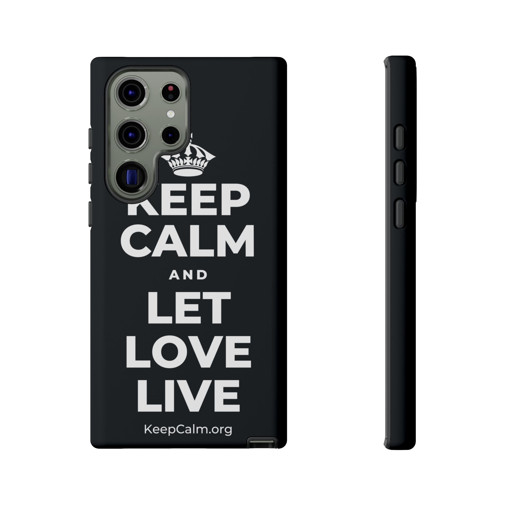 KEEP CALM AND LET LOVE LIVE Phone Case (Dark)