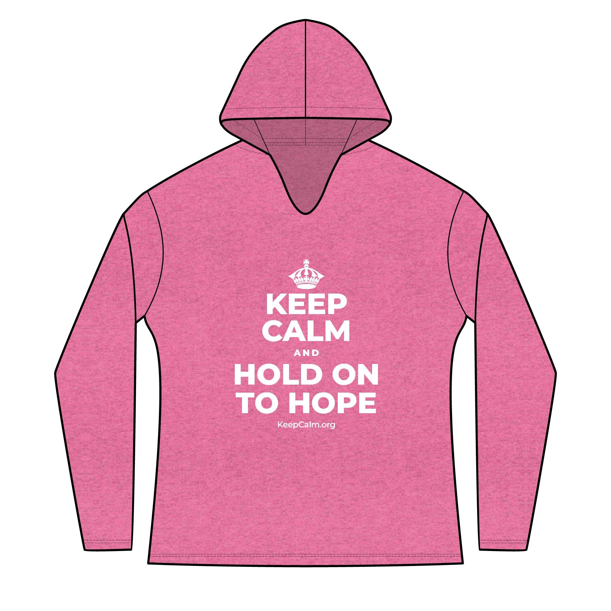 KEEP CALM AND HOLD ON TO HOPE Women's Long Sleeve Hoodie