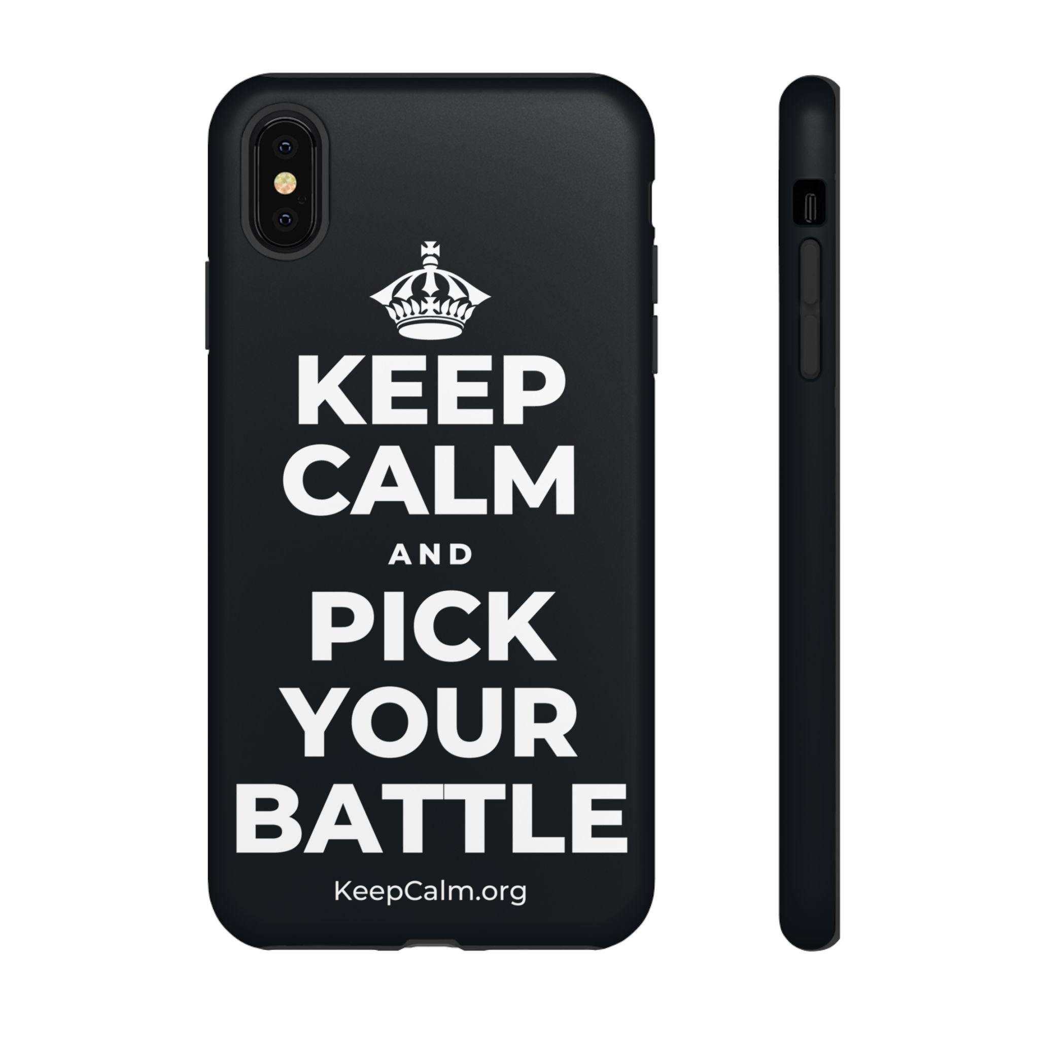 KEEP CALM AND PICK YOUR BATTLE Phone Case (Dark)