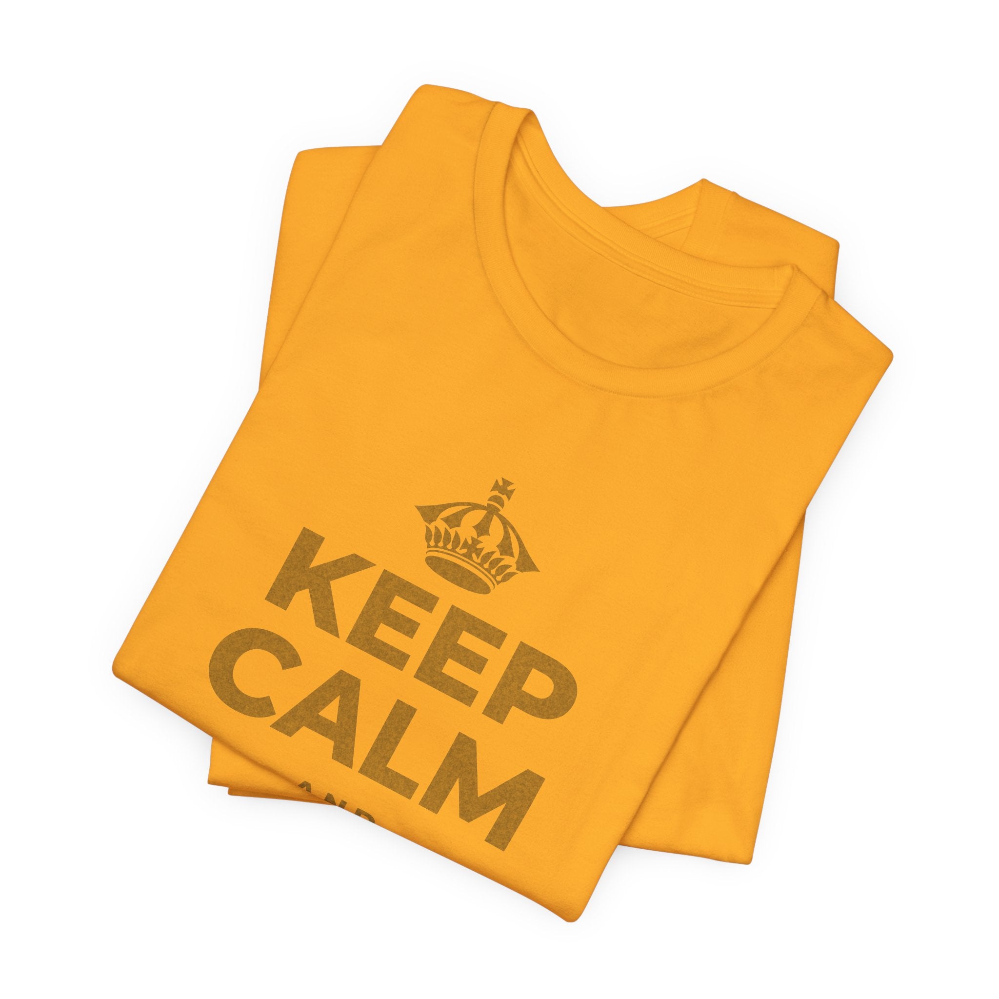 KEEP CALM AND BUILD IT T-Shirt (Baby Blue–Silver)