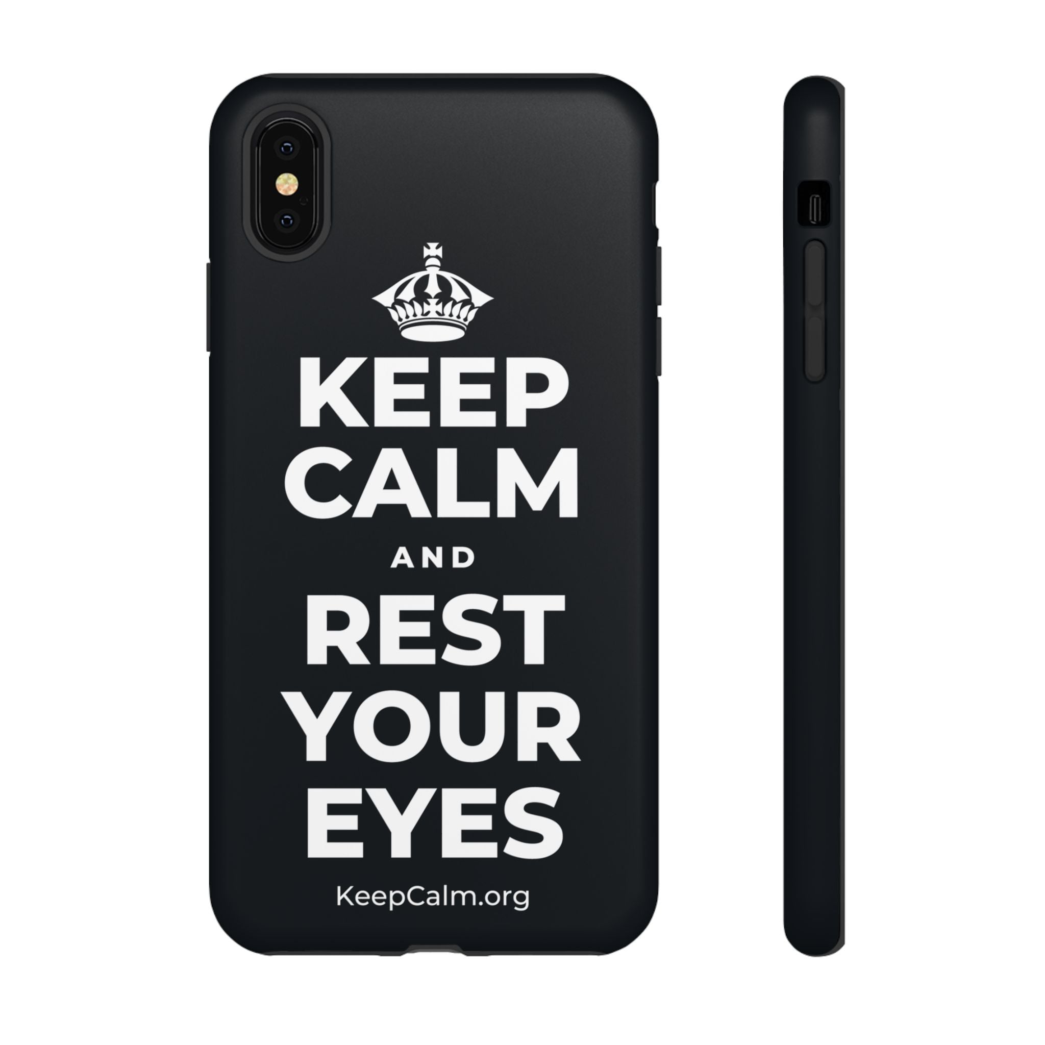 KEEP CALM AND REST YOUR EYES Phone Case (Dark)