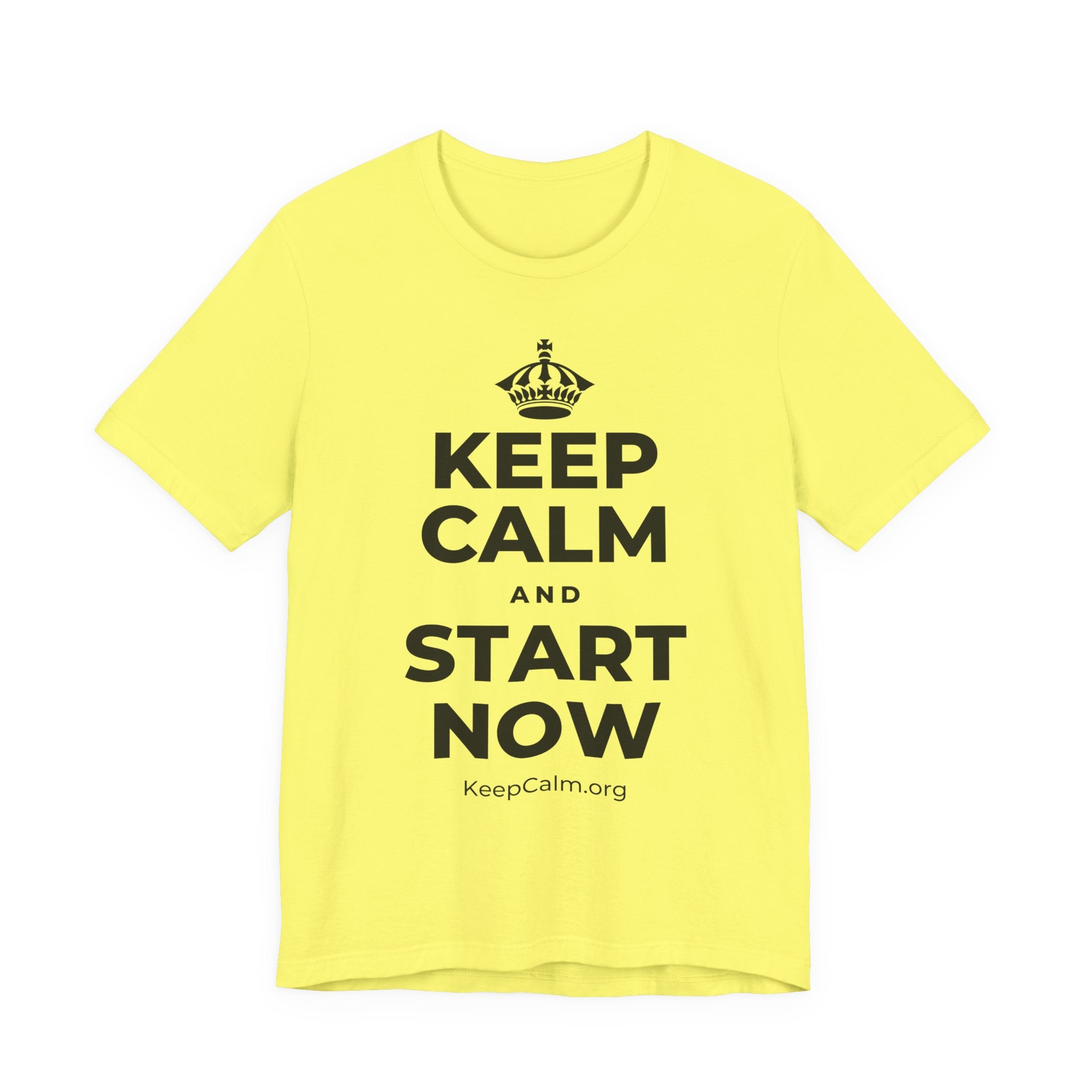 KEEP CALM AND START NOW T-Shirt (Soft Cream–Heather Mauve)