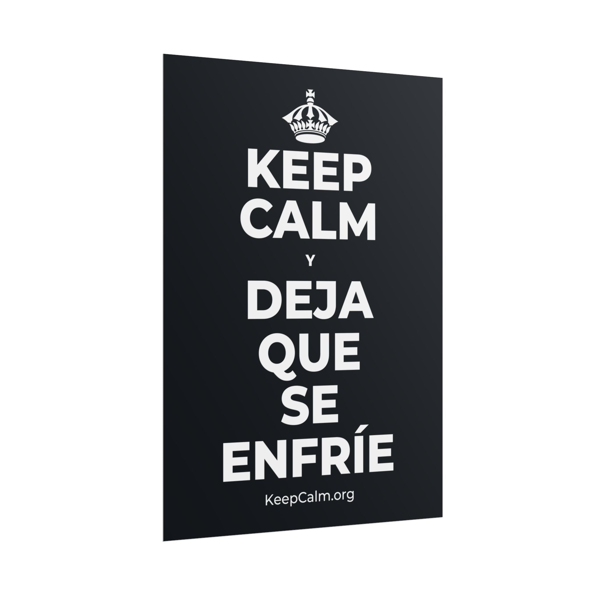 KEEP CALM Y DEJA QUE SE ENFRÍE Poster (Dark)