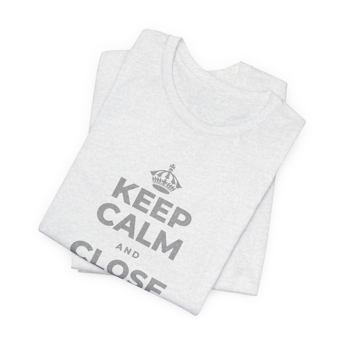 KEEP CALM AND CLOSE YOUR EYES A MOMENT T-Shirt (Soft Cream–Heather Mauve)