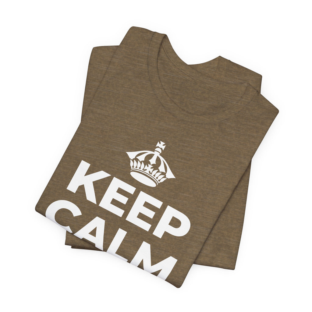 KEEP CALM AND 去踩踩草地 T-Shirt (Soft Cream–Heather Mauve)