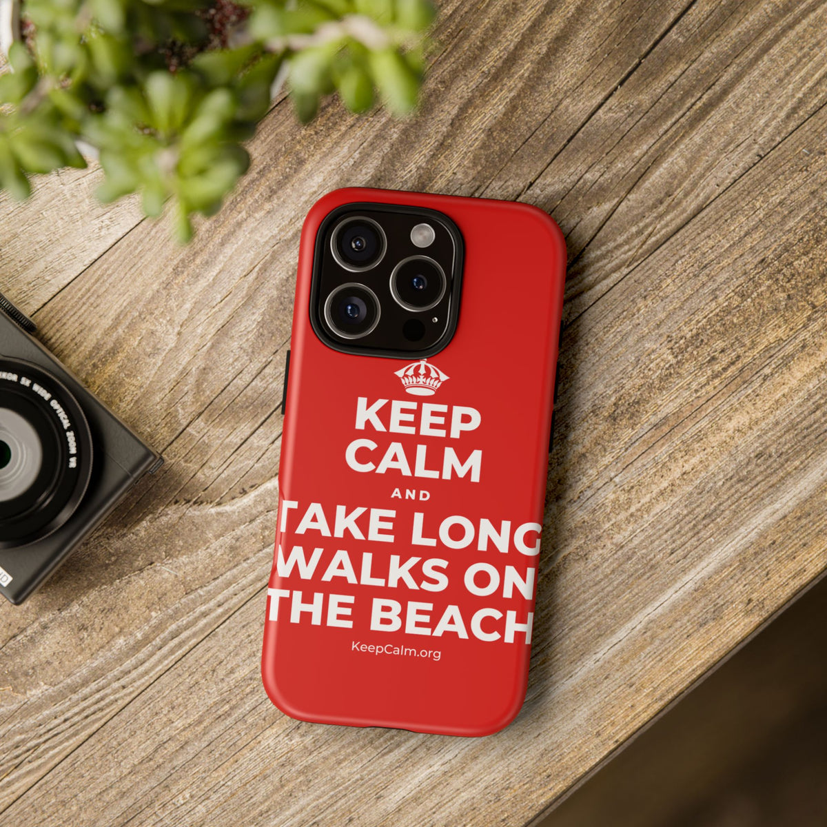 KEEP CALM AND TAKE LONG WALKS ON THE BEACH Phone Case