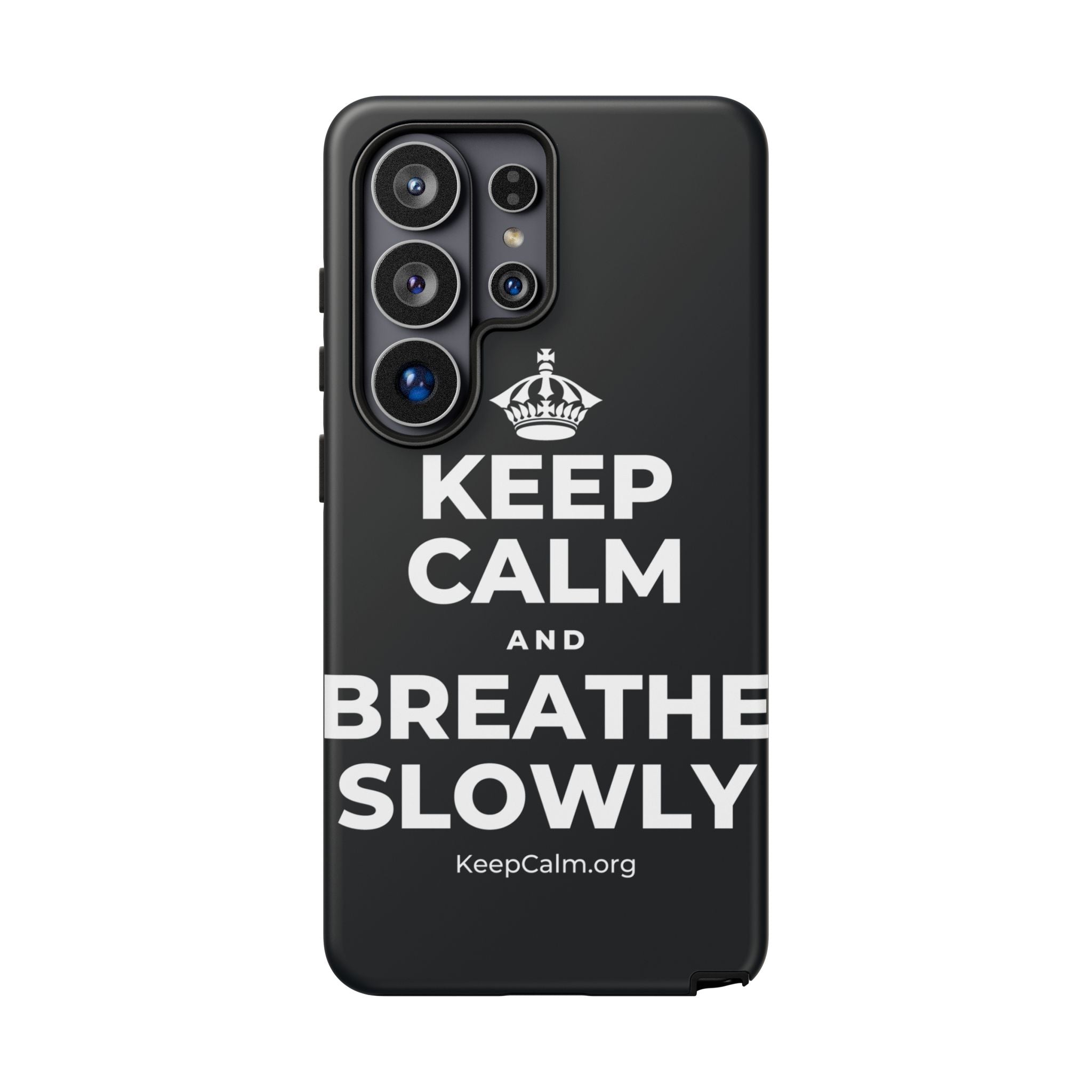 KEEP CALM AND BREATHE SLOWLY Phone Case (Dark)