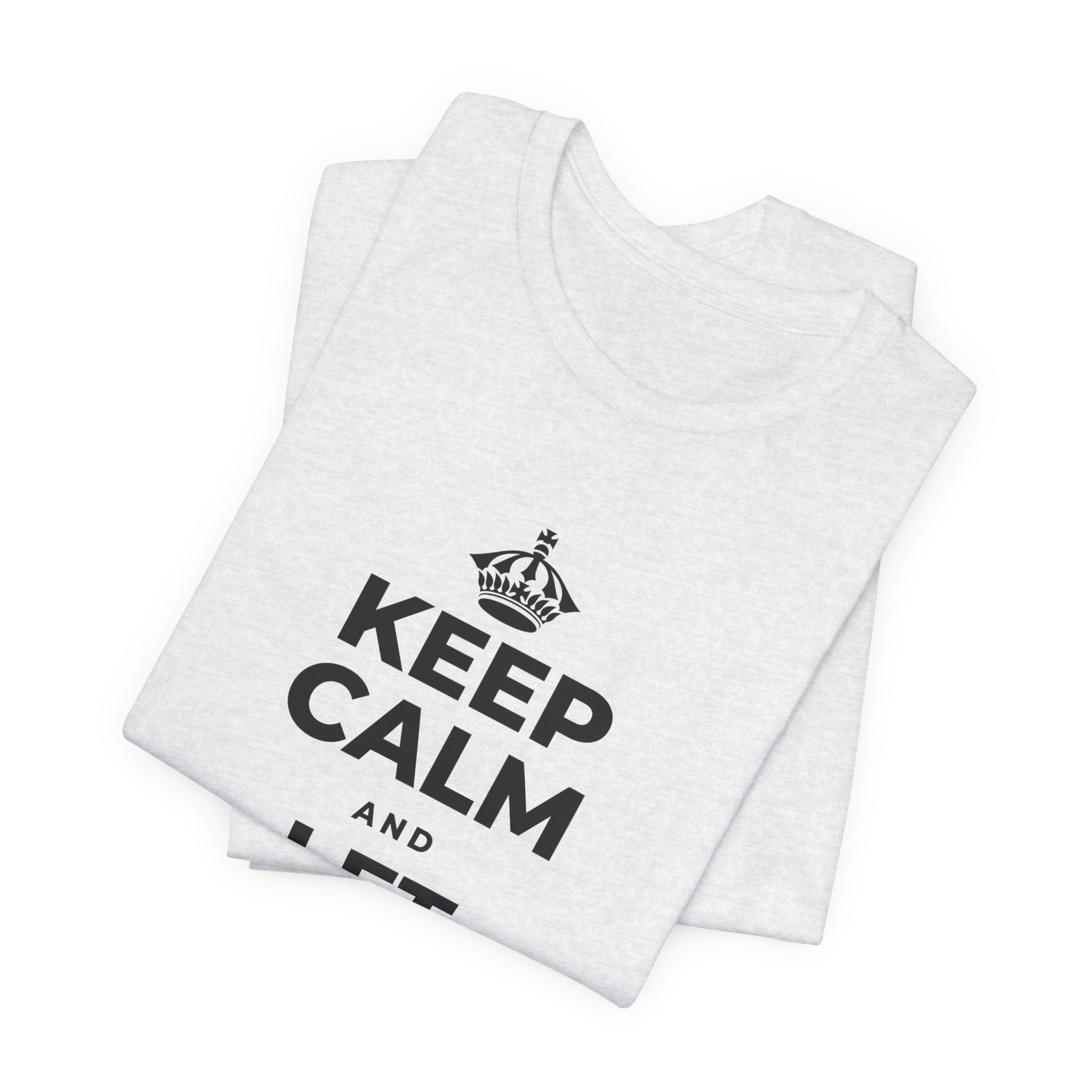 KEEP CALM AND LET YOURSELF ENJOY IT T-Shirt (Soft Cream–Heather Mauve)