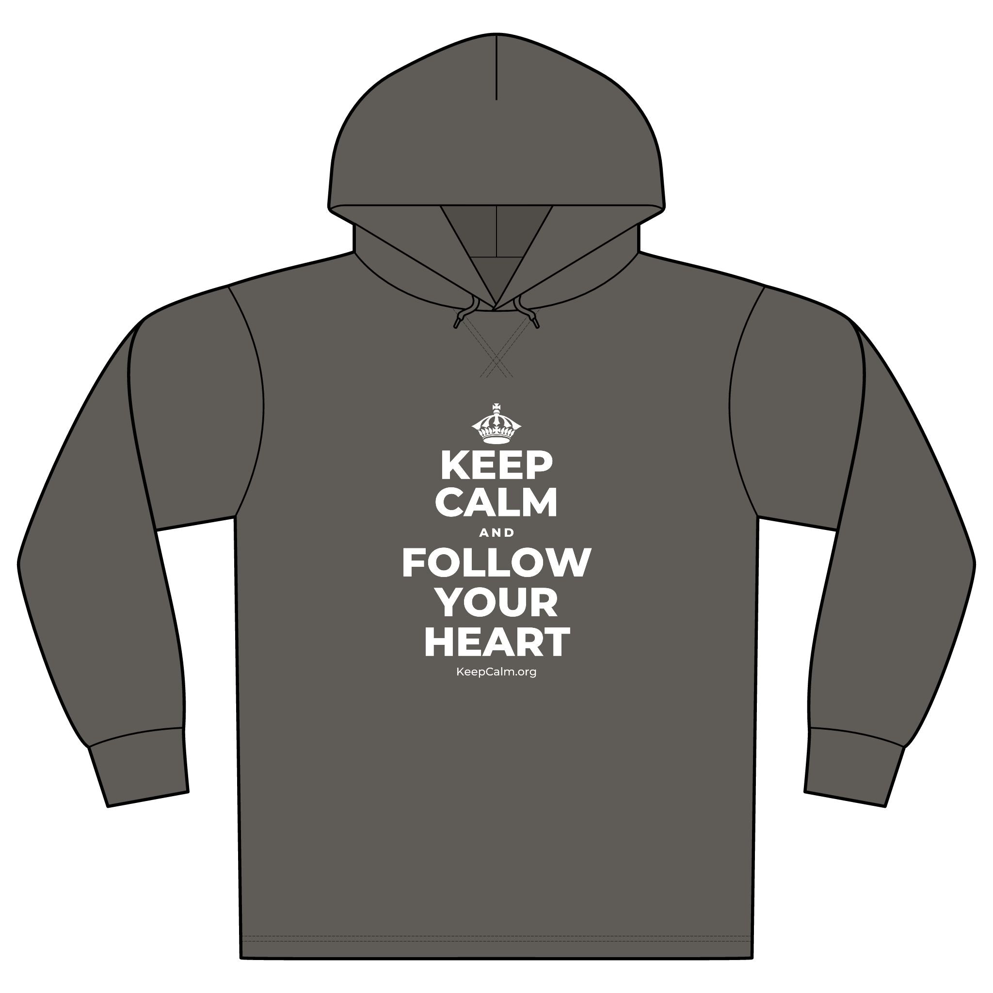 KEEP CALM AND FOLLOW YOUR HEART Organic Hoodie Tee