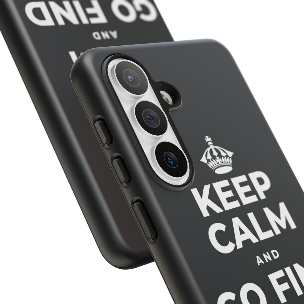 KEEP CALM AND GO FIND NEW SOUNDS Phone Case (Dark)
