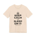 KEEP CALM AND SLEEP ON IT T-Shirt (Soft Cream–Heather Mauve)