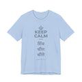 KEEP CALM AND ਇੱਕ ਬੀਜ ਬੀਜੋ T-Shirt (Baby Blue–Silver)