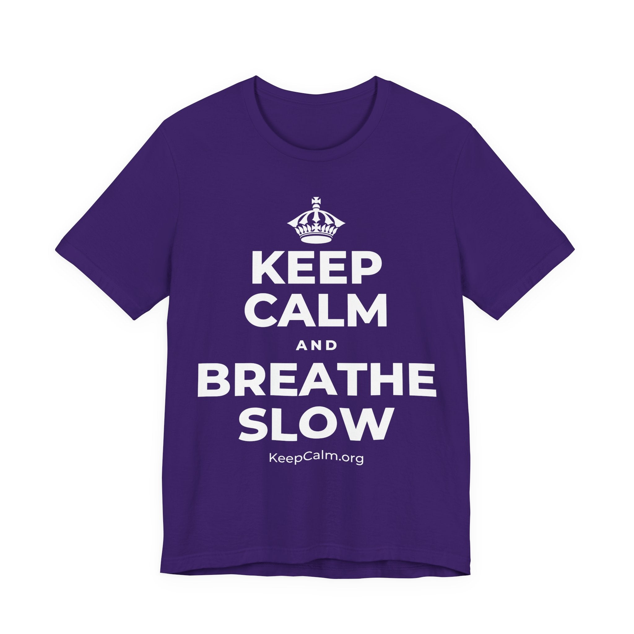 KEEP CALM AND BREATHE SLOW T-Shirt (Soft Cream–Heather Mauve)