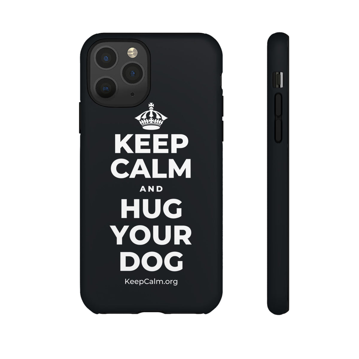 KEEP CALM AND HUG YOUR DOG Phone Case (Dark)