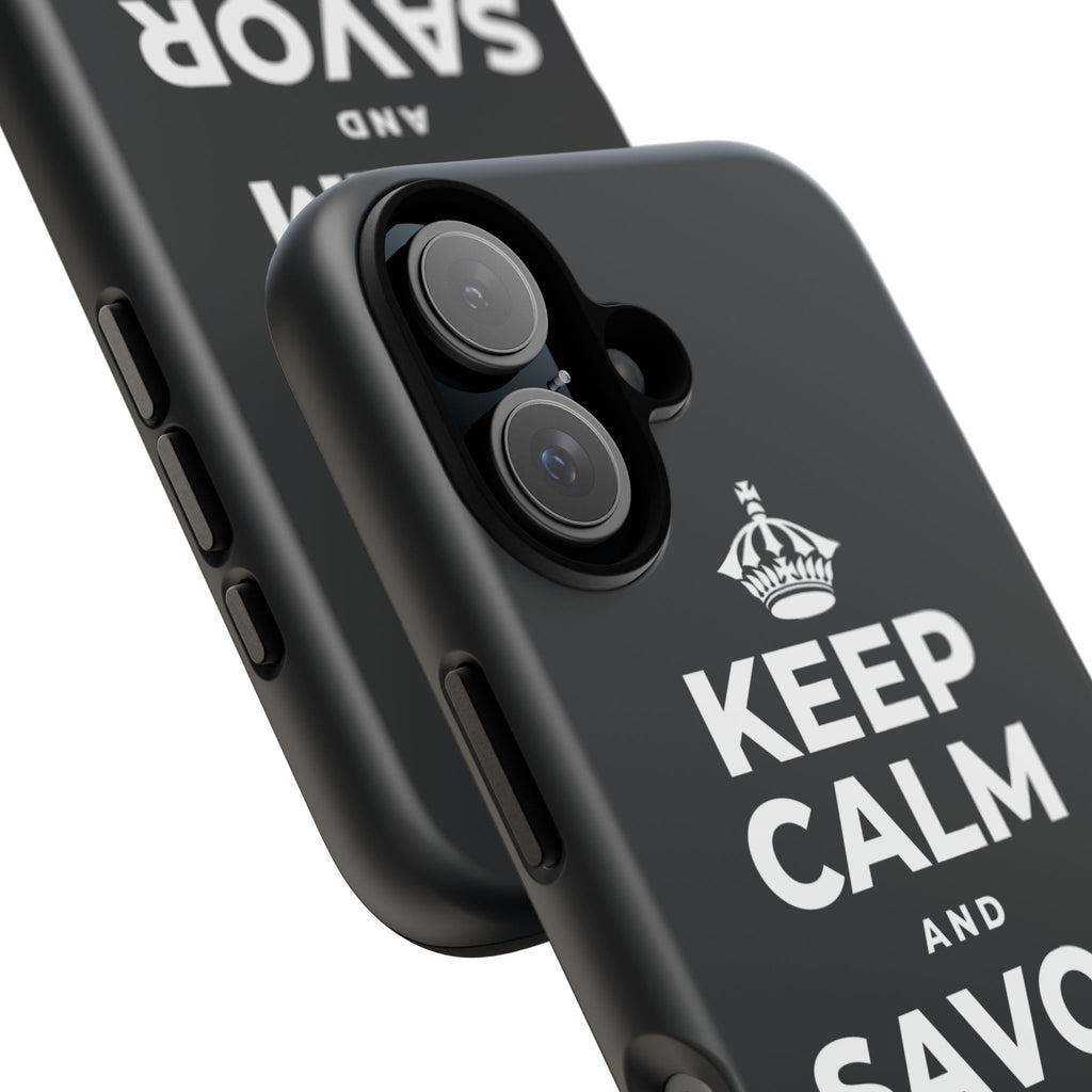 KEEP CALM AND SAVOR THIS MOMENT Phone Case (Dark)