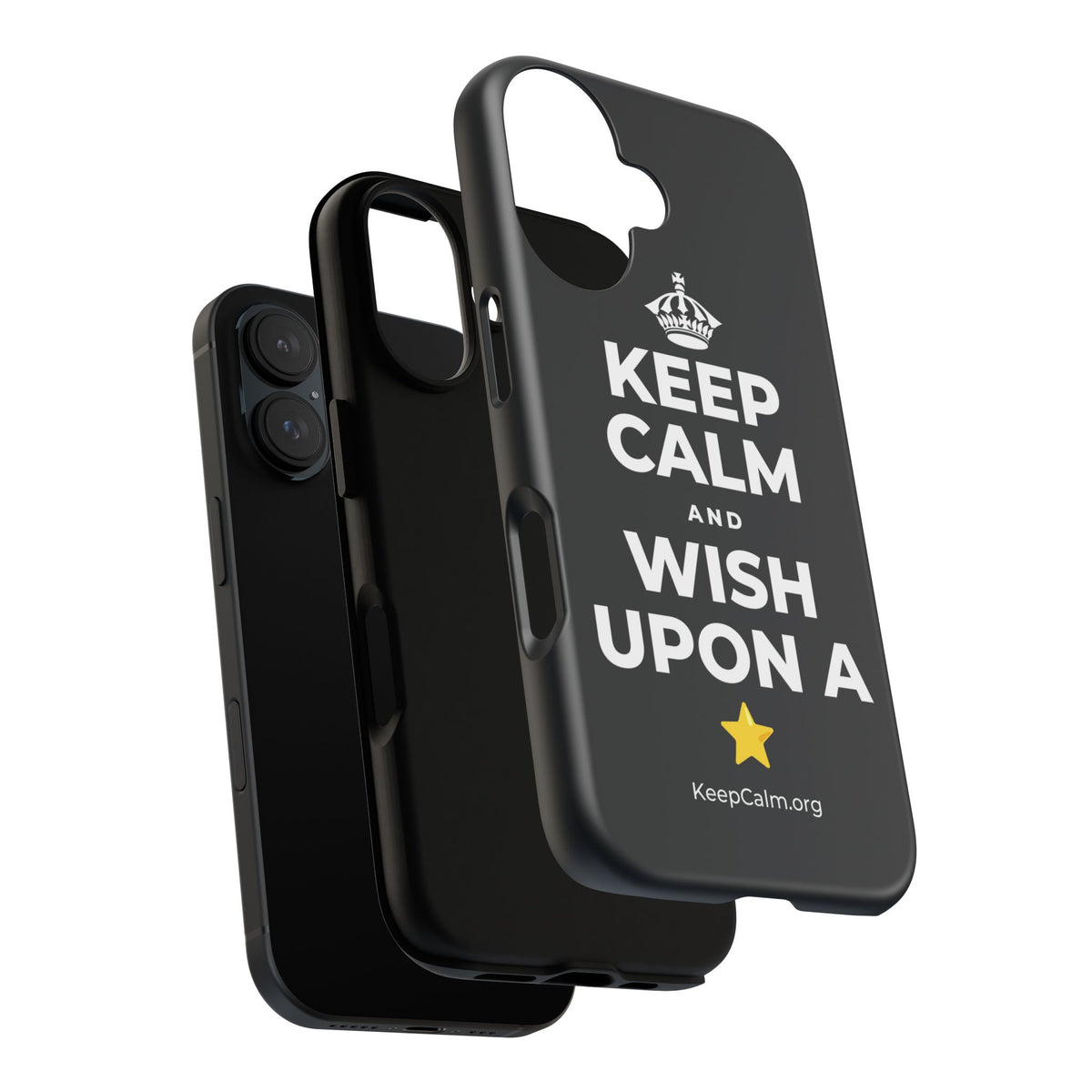 KEEP CALM AND WISH UPON A ⭐ Phone Case (Dark)