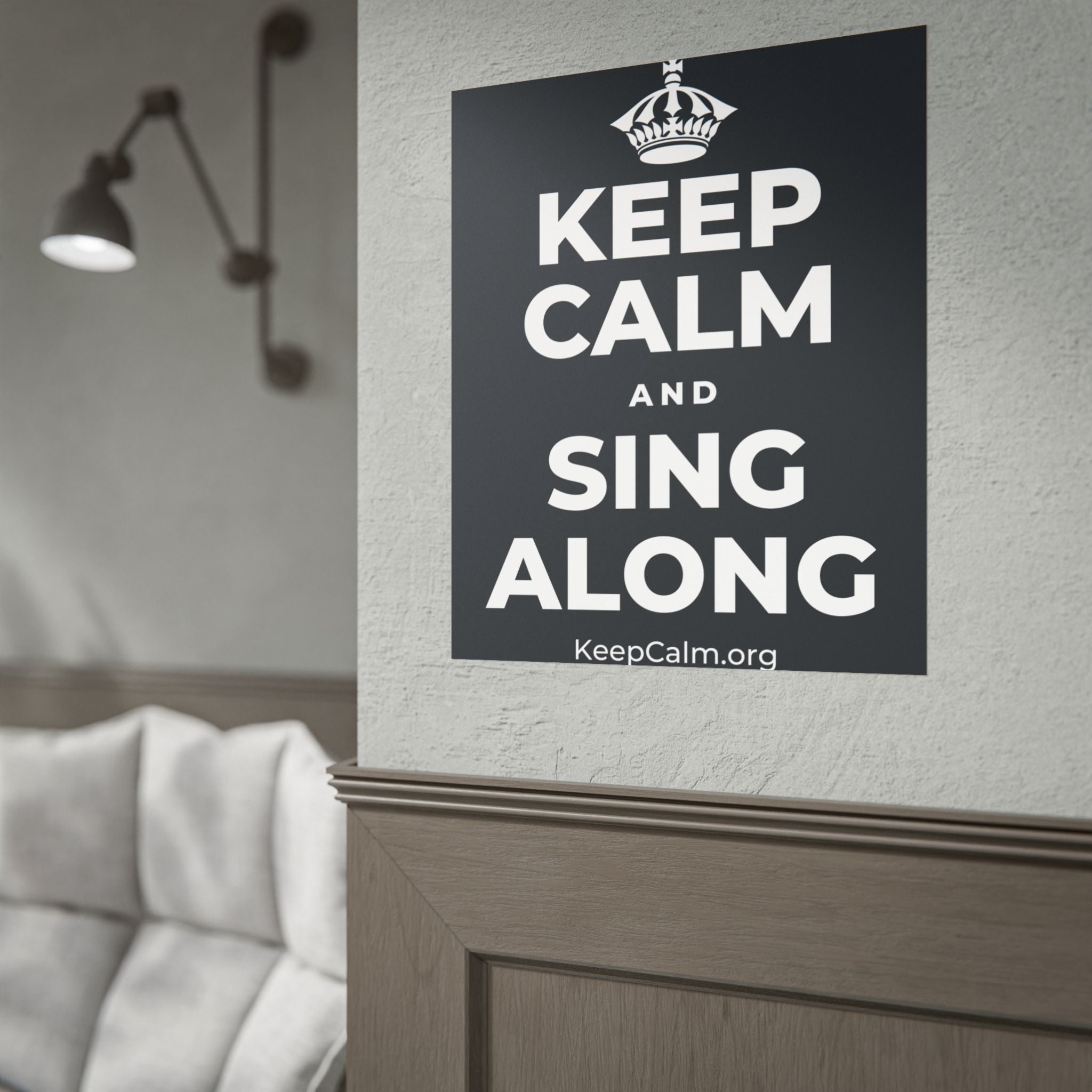 KEEP CALM AND SING ALONG Poster (Dark)