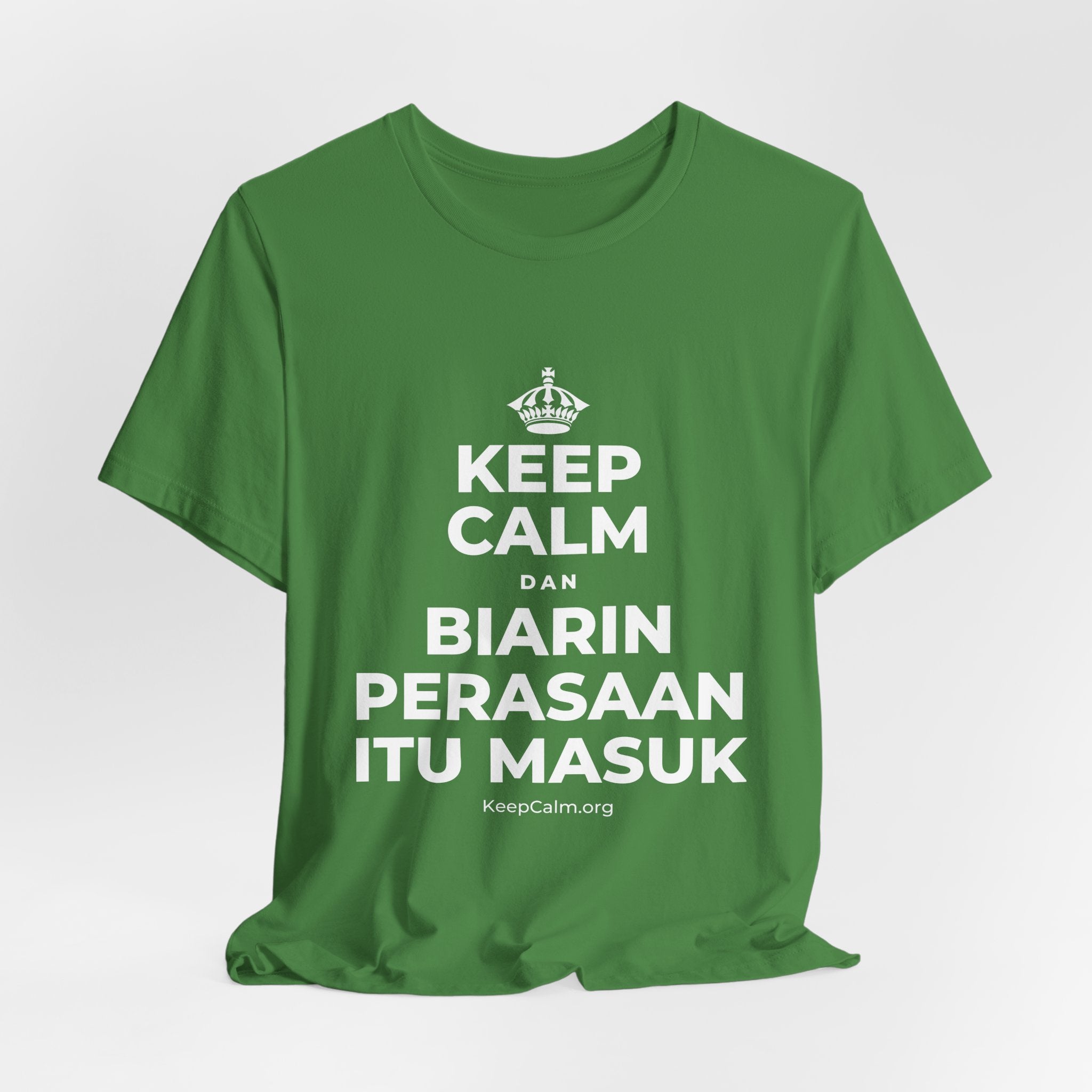 KEEP CALM DAN BIARIN PERASAAN ITU MASUK T-Shirt (Baby Blue–Silver)