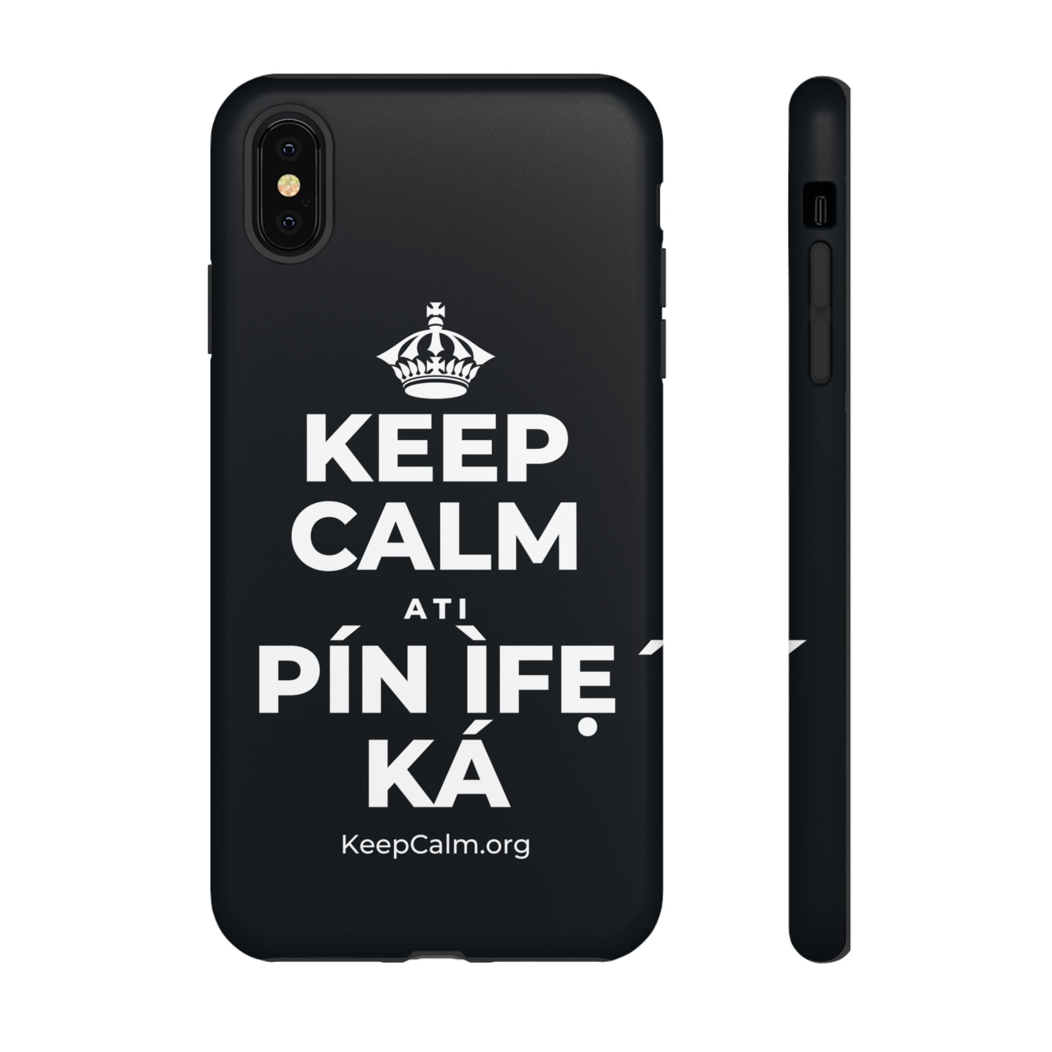 KEEP CALM ATI PÍN ÌFẸ́ KÁ Phone Case (Dark)