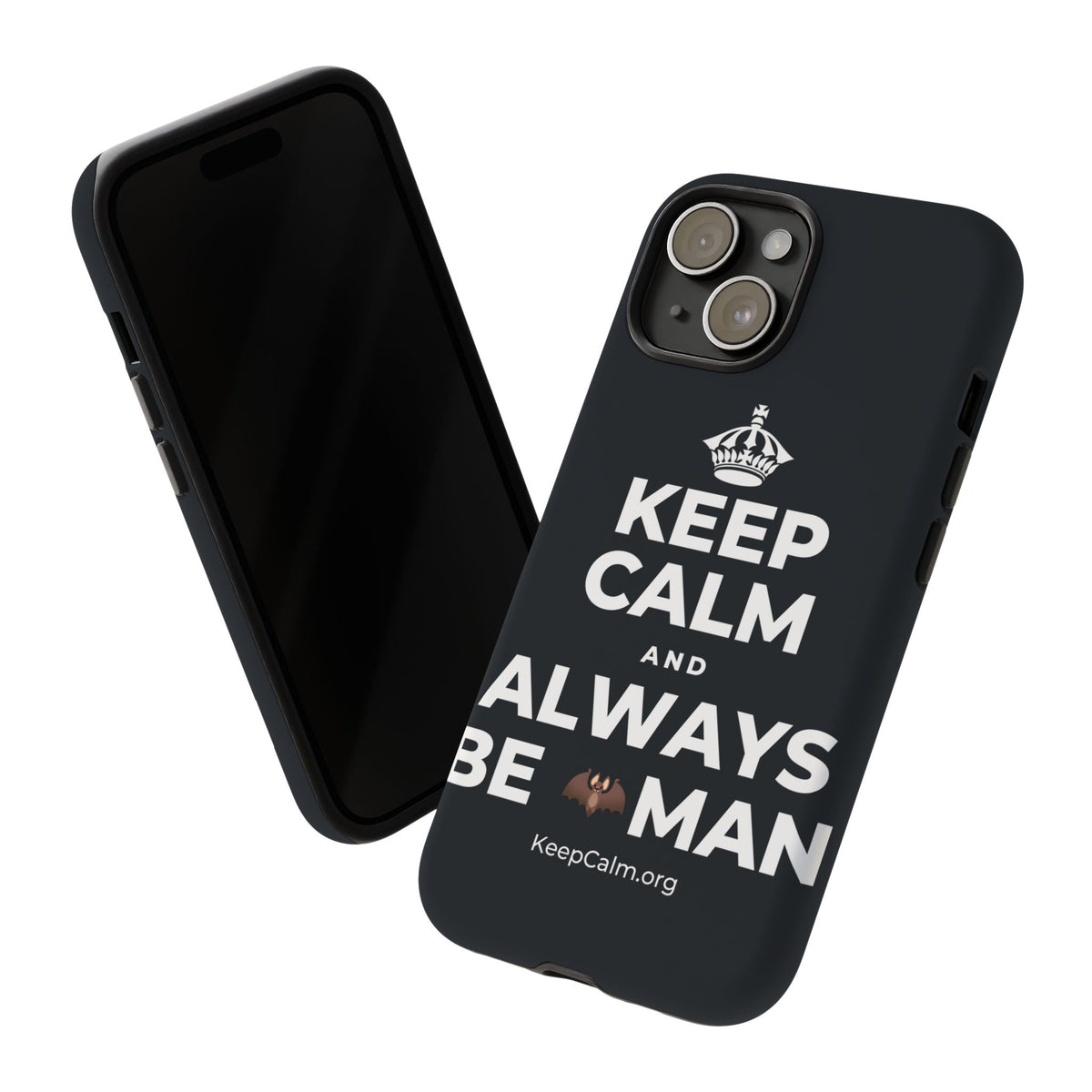 KEEP CALM AND ALWAYS BE 🦇MAN Phone Case (Dark)