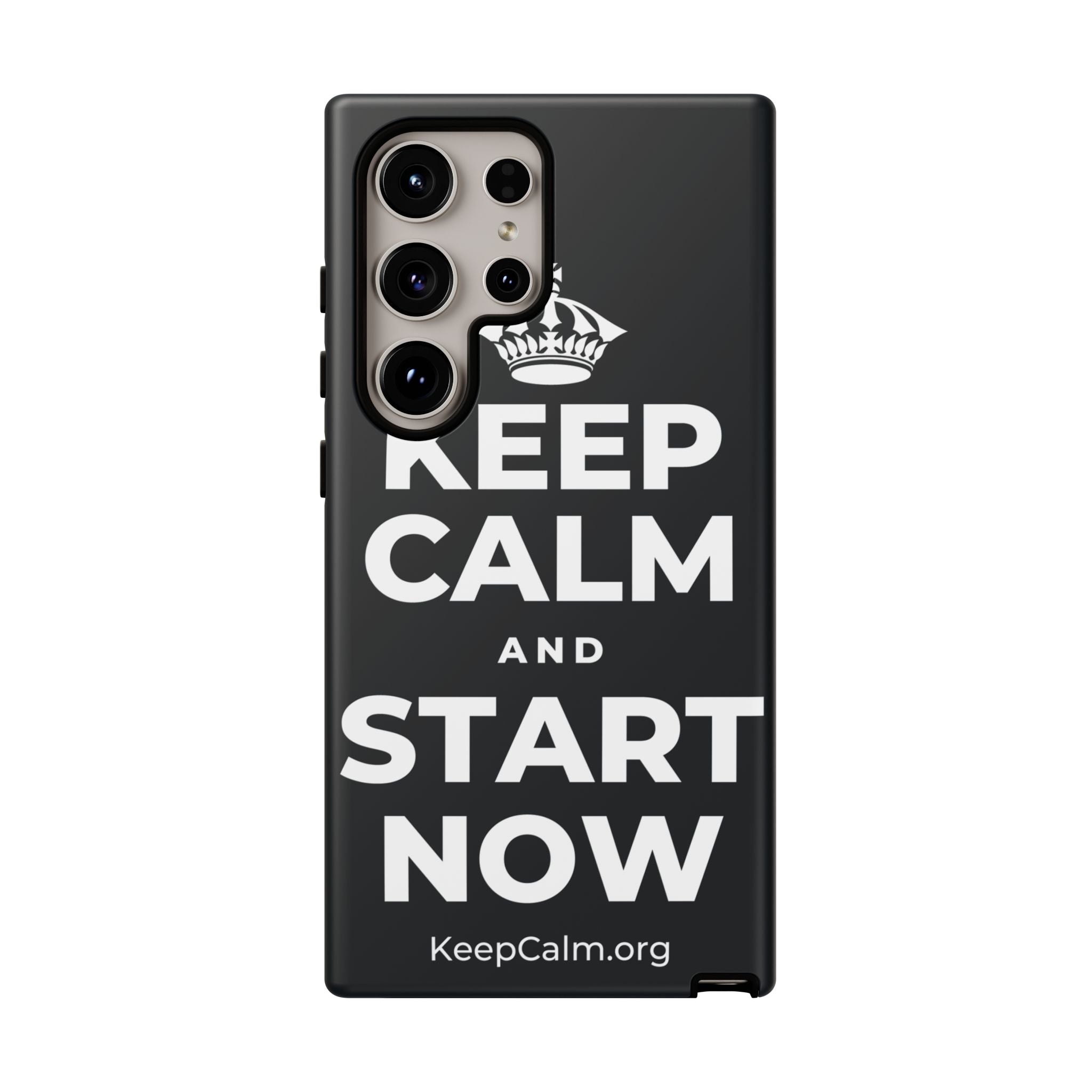 KEEP CALM AND START NOW Phone Case (Dark)