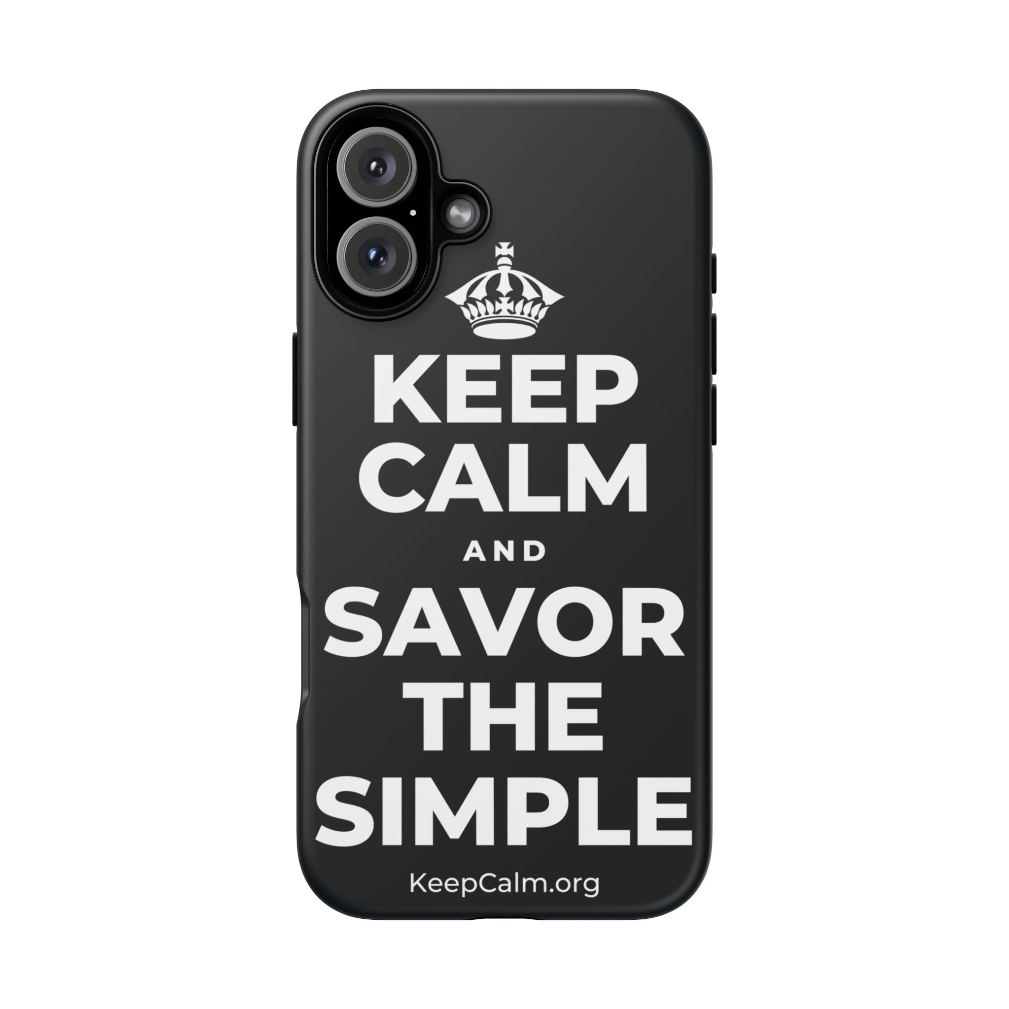 KEEP CALM AND SAVOR THE SIMPLE Phone Case (Dark)