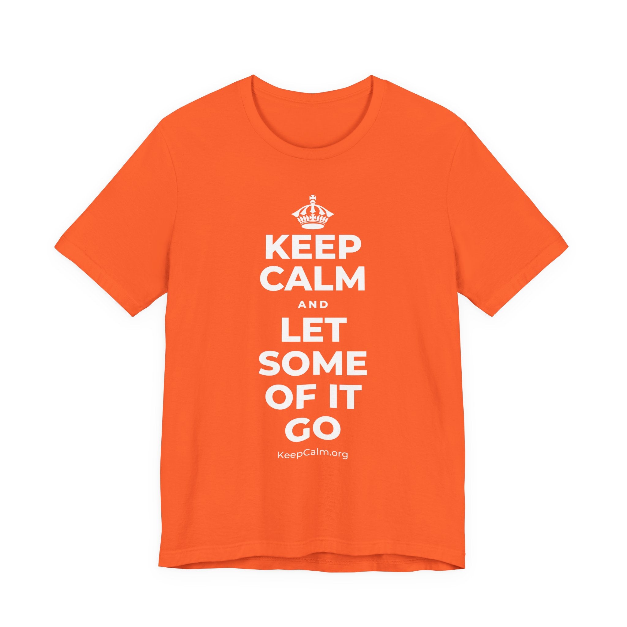 KEEP CALM AND LET SOME OF IT GO T-Shirt (Baby Blue–Silver)