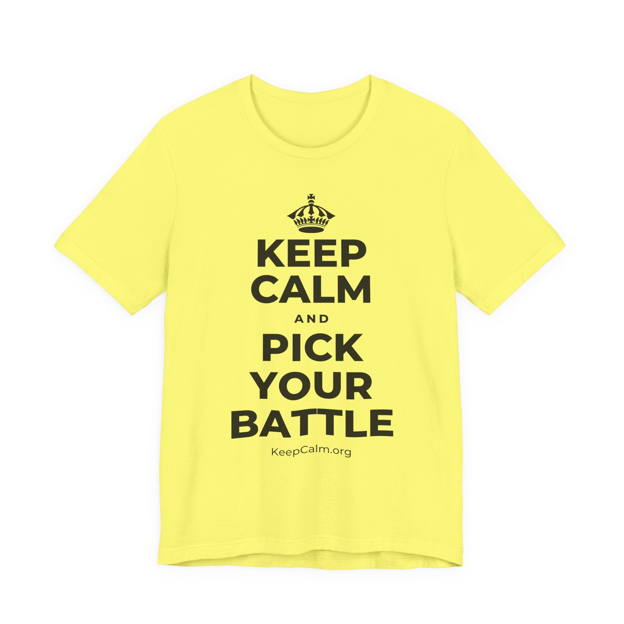 KEEP CALM AND PICK YOUR BATTLE T-Shirt (Soft Cream–Heather Mauve)