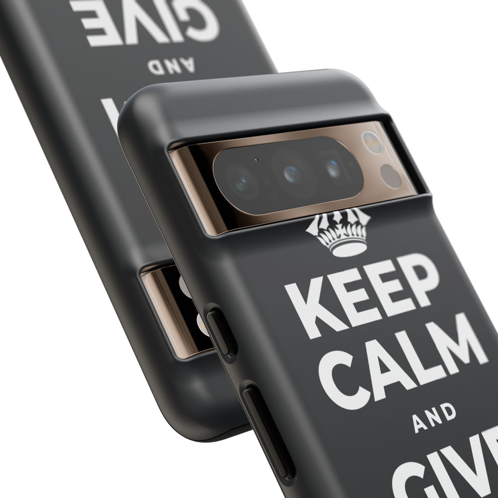 KEEP CALM AND GIVE THANKS DAILY Phone Case (Dark)