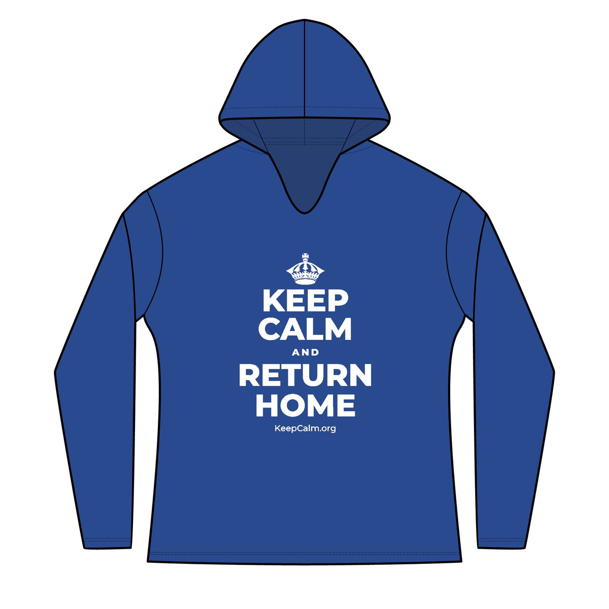 KEEP CALM AND RETURN HOME Women's Long Sleeve Hoodie
