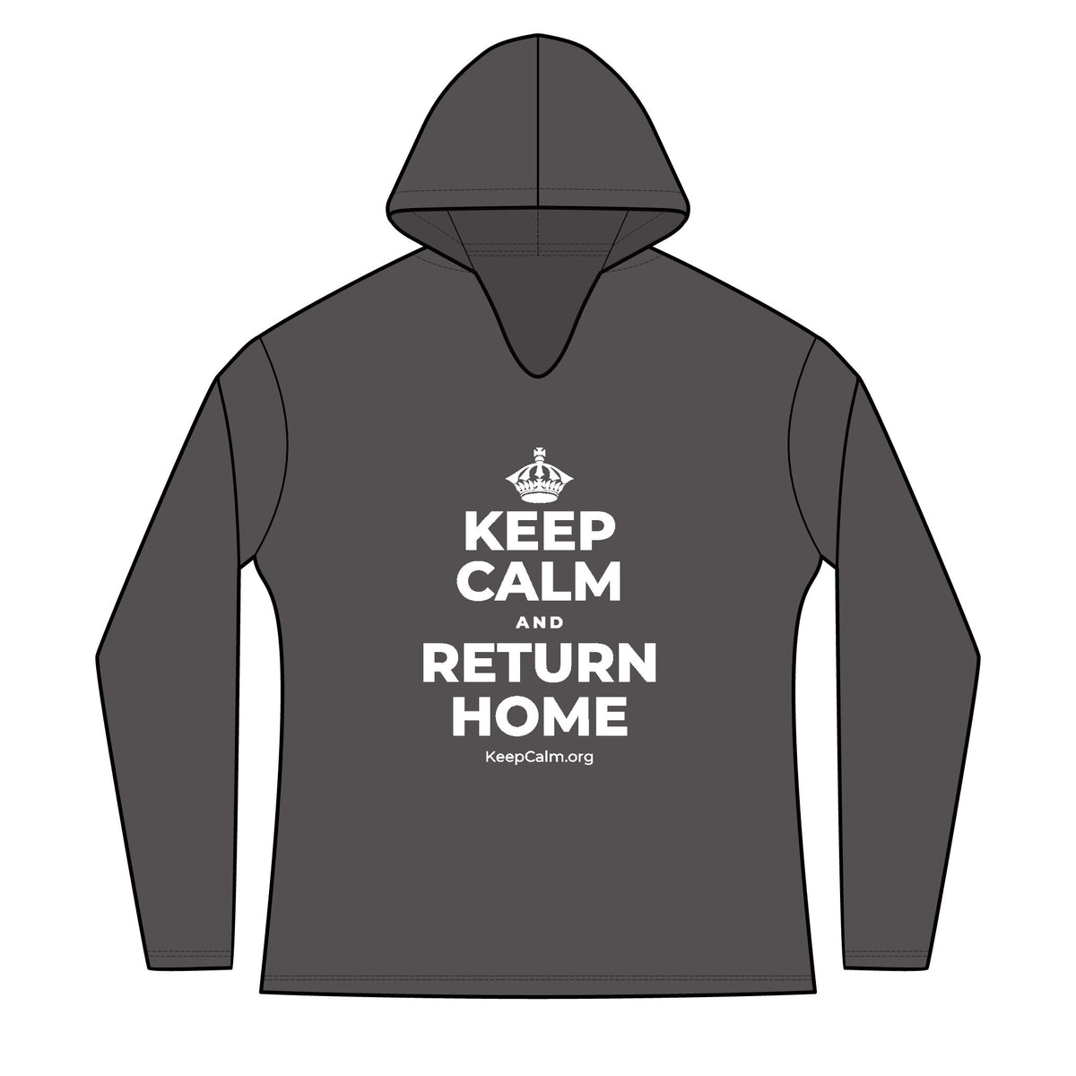 KEEP CALM AND RETURN HOME Women's Long Sleeve Hoodie