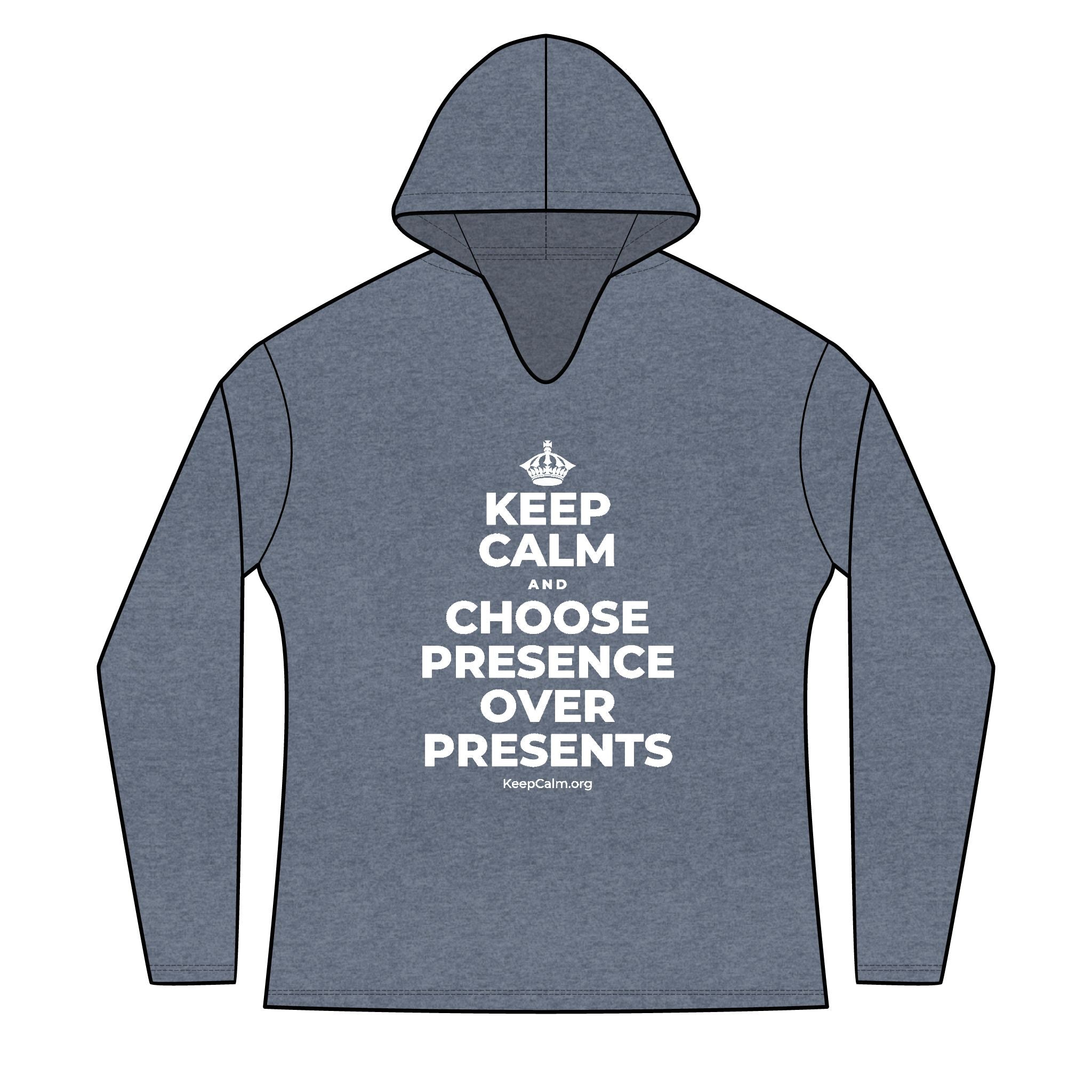 KEEP CALM AND CHOOSE PRESENCE OVER PRESENTS Women's Long Sleeve Hoodie