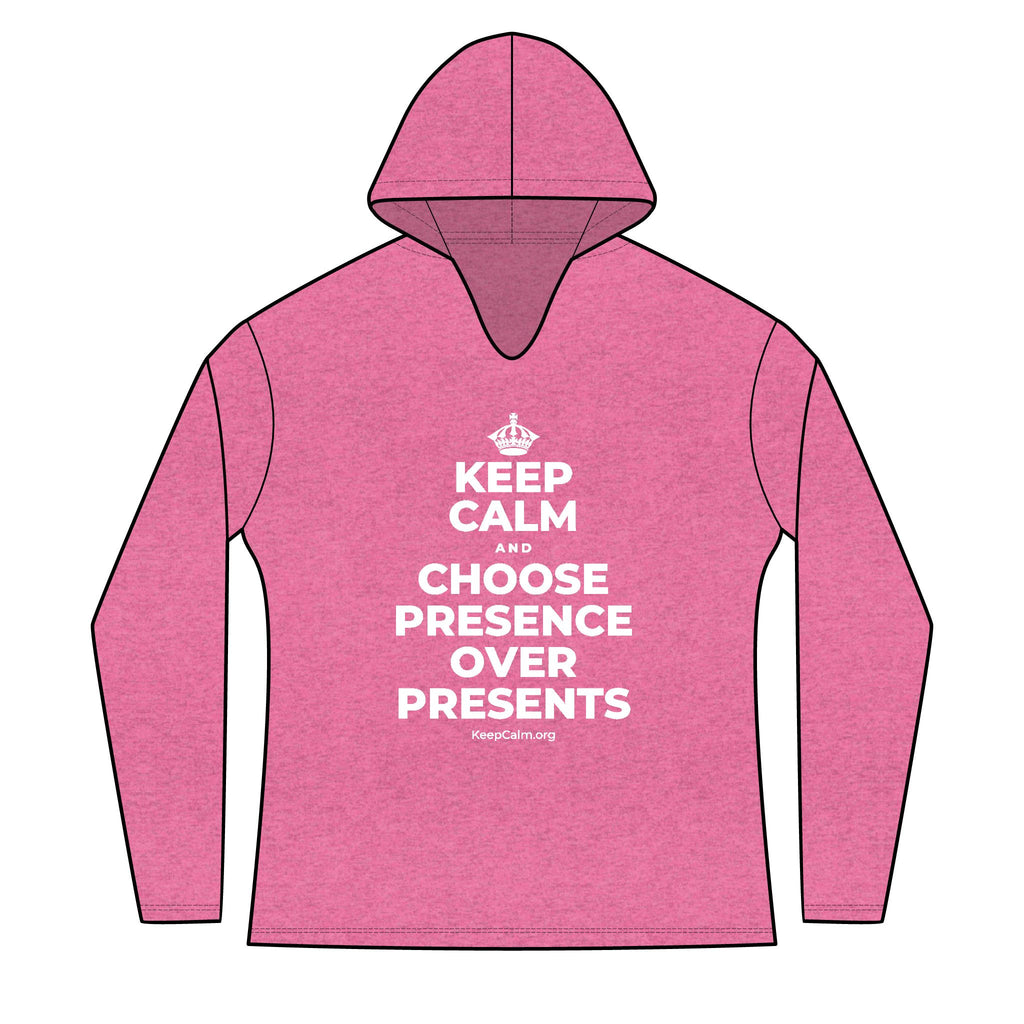 KEEP CALM AND CHOOSE PRESENCE OVER PRESENTS Women's Long Sleeve Hoodie