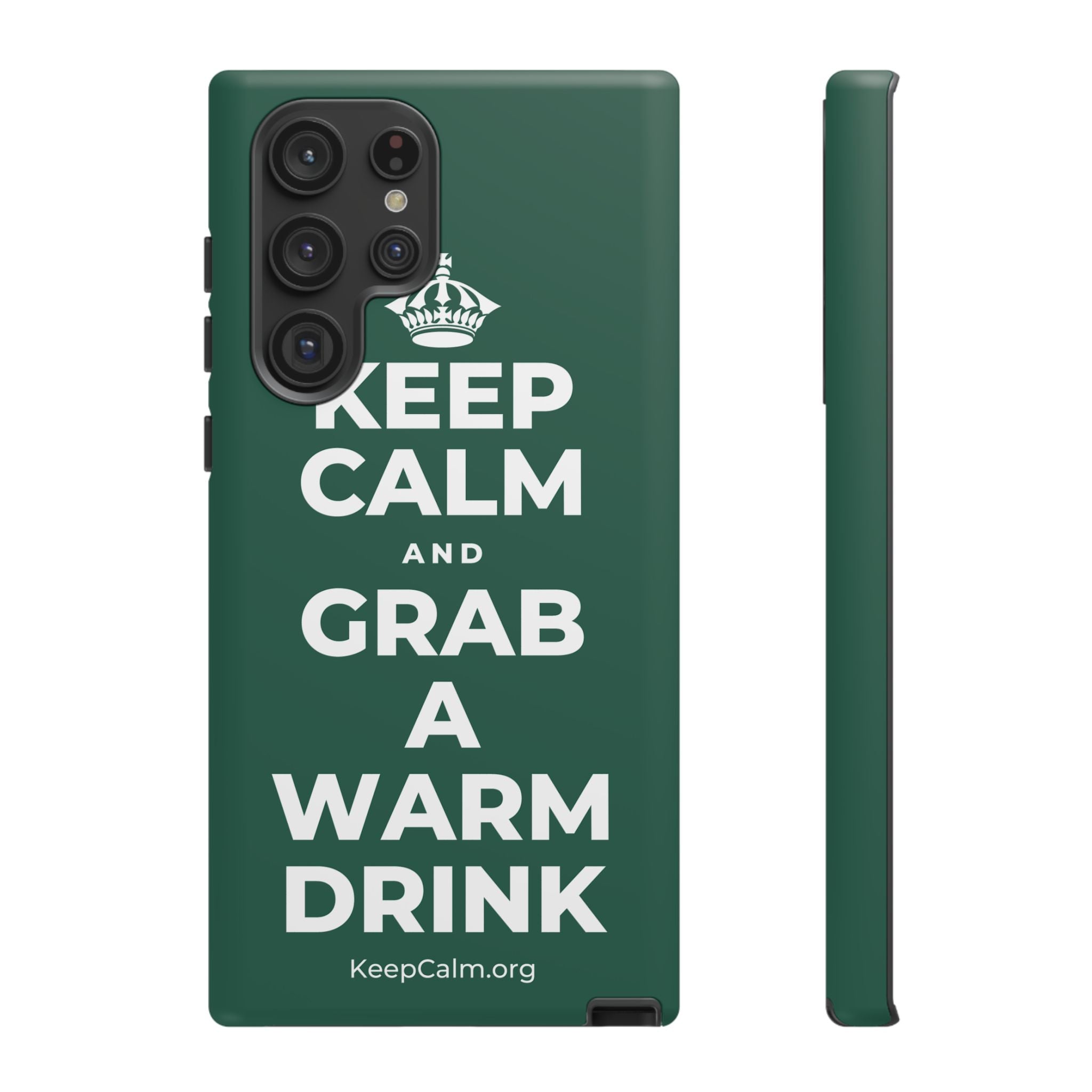 KEEP CALM AND GRAB A WARM DRINK Phone Case