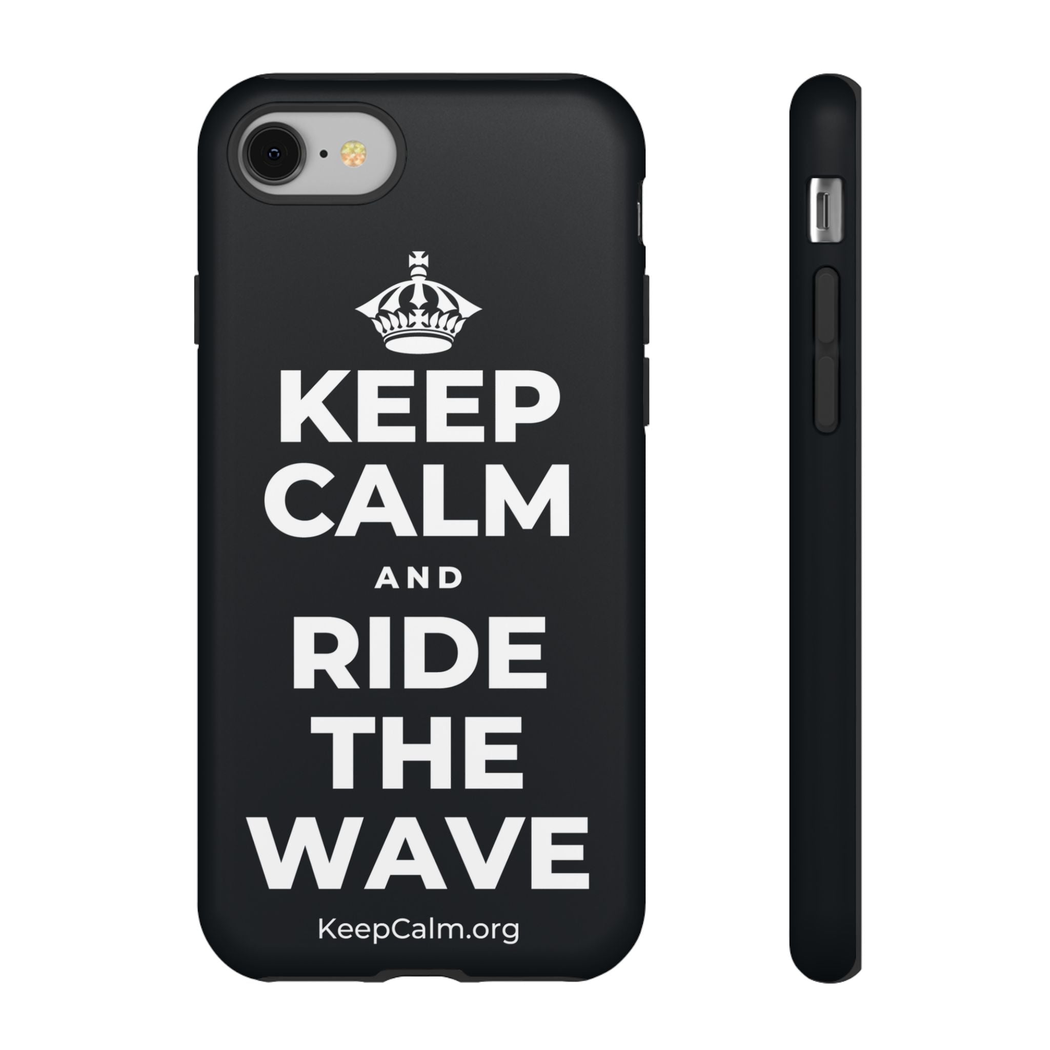 KEEP CALM AND RIDE THE WAVE Phone Case (Dark)