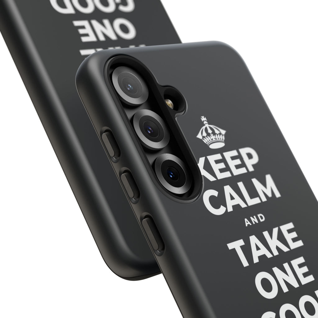 KEEP CALM AND TAKE ONE GOOD DAY AT A TIME Phone Case (Dark)