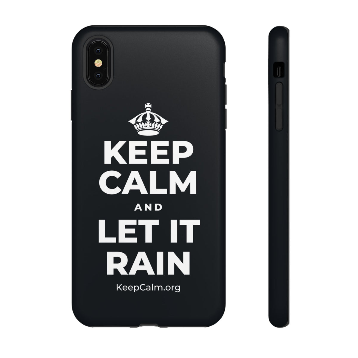KEEP CALM AND LET IT RAIN Phone Case (Dark)
