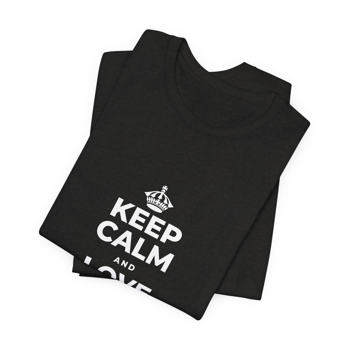 KEEP CALM AND LOVE WITHOUT POSSESSION T-Shirt (Soft Cream–Heather Mauve)