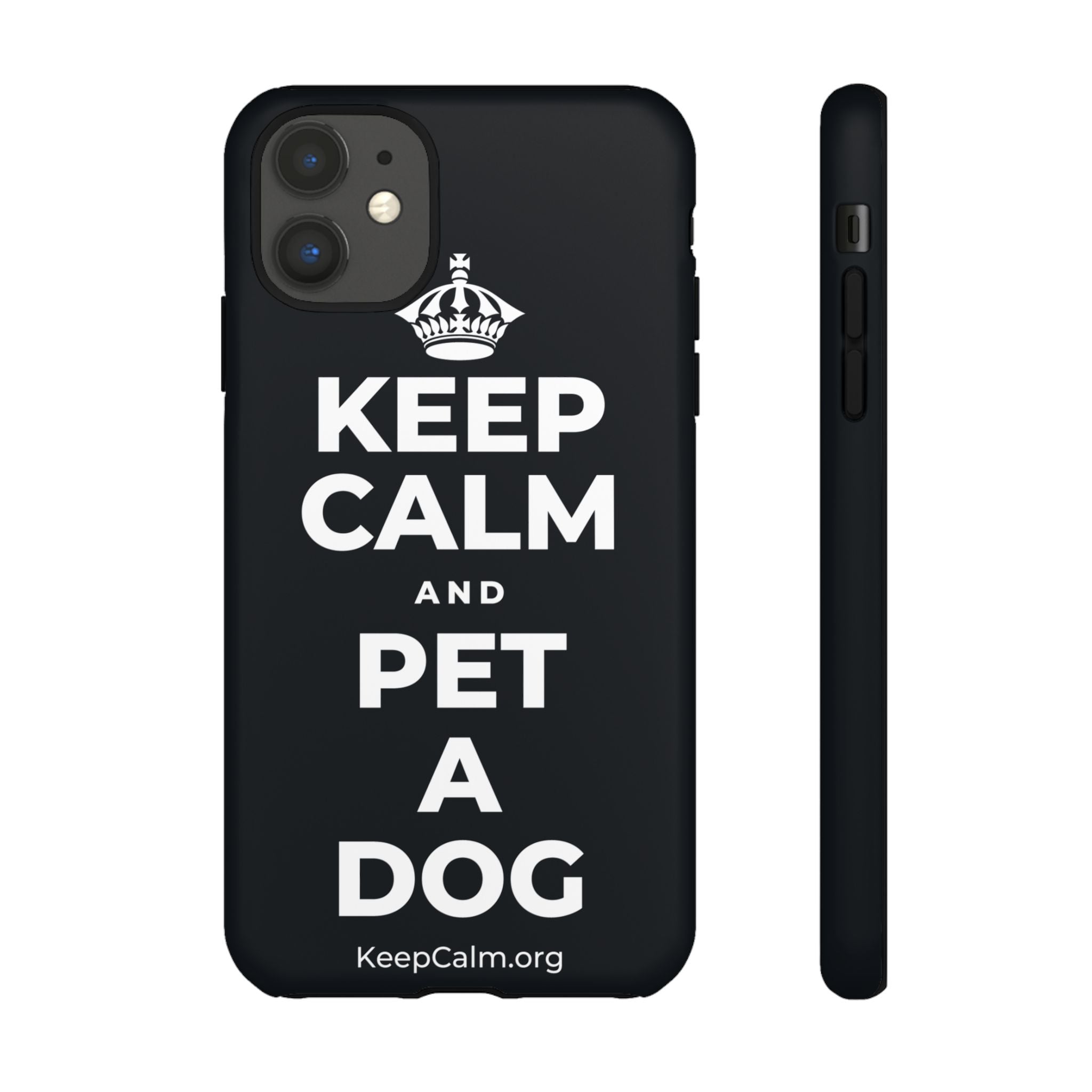 KEEP CALM AND PET A DOG Phone Case (Dark)