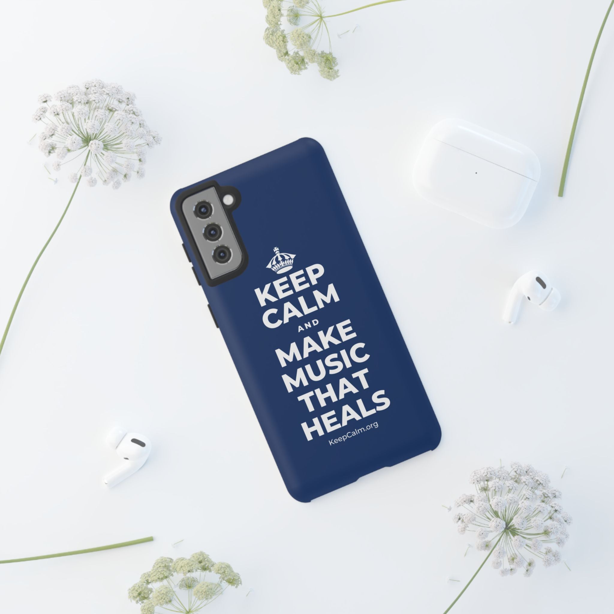 KEEP CALM AND MAKE MUSIC THAT HEALS Phone Case