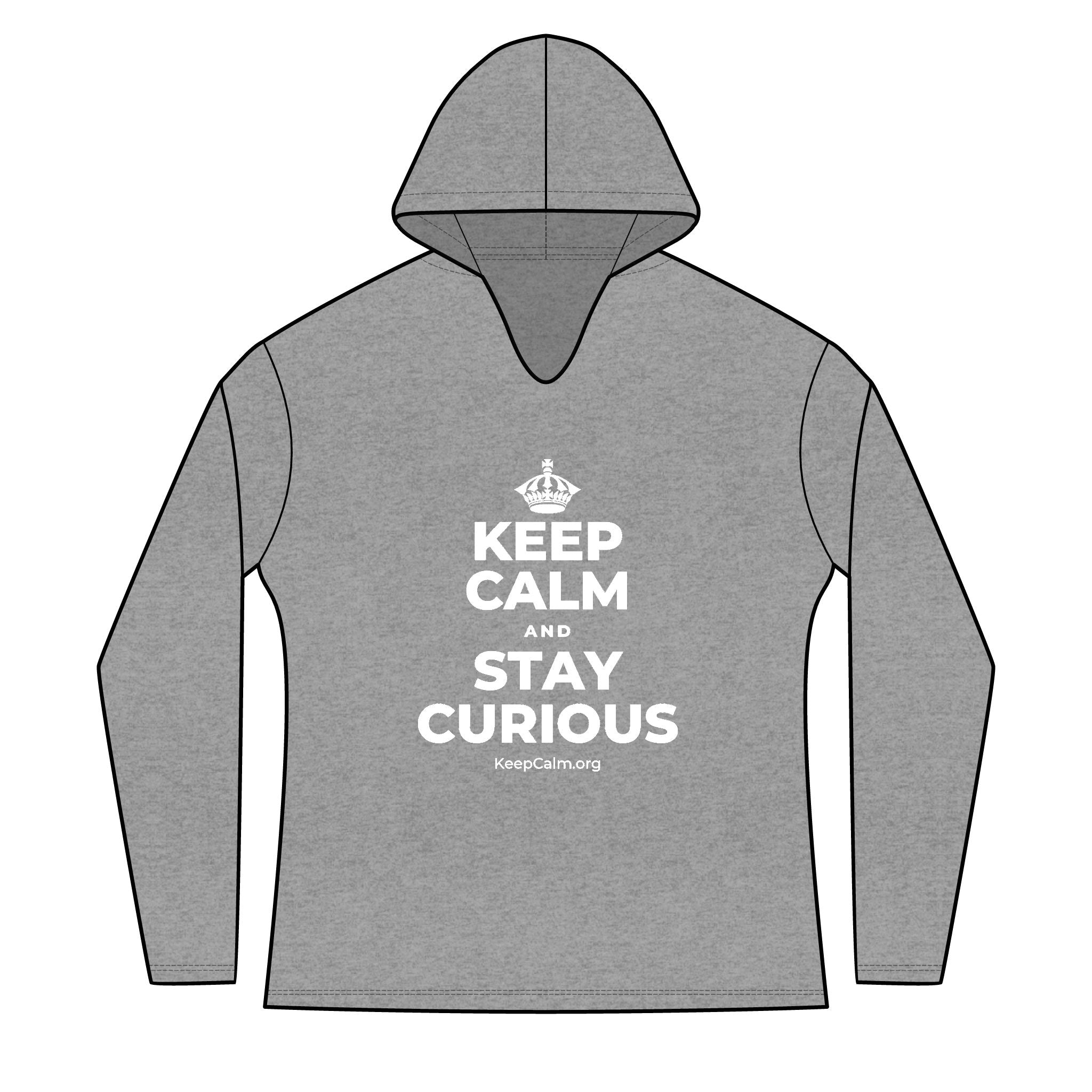 KEEP CALM AND STAY CURIOUS Women's Long Sleeve Hoodie