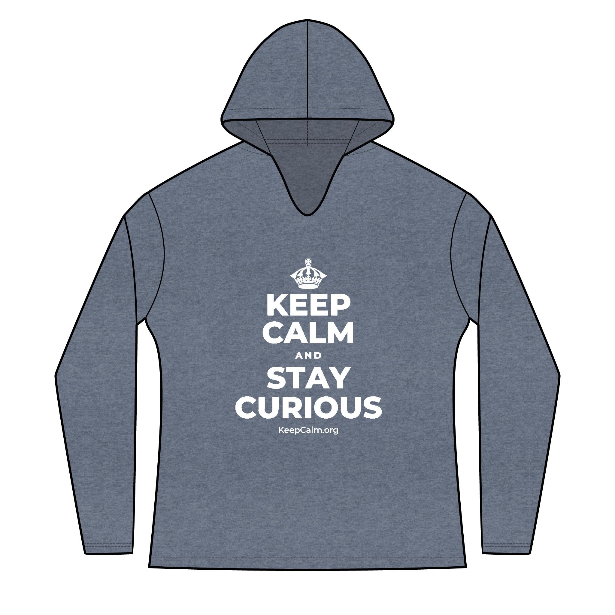 KEEP CALM AND STAY CURIOUS Women's Long Sleeve Hoodie