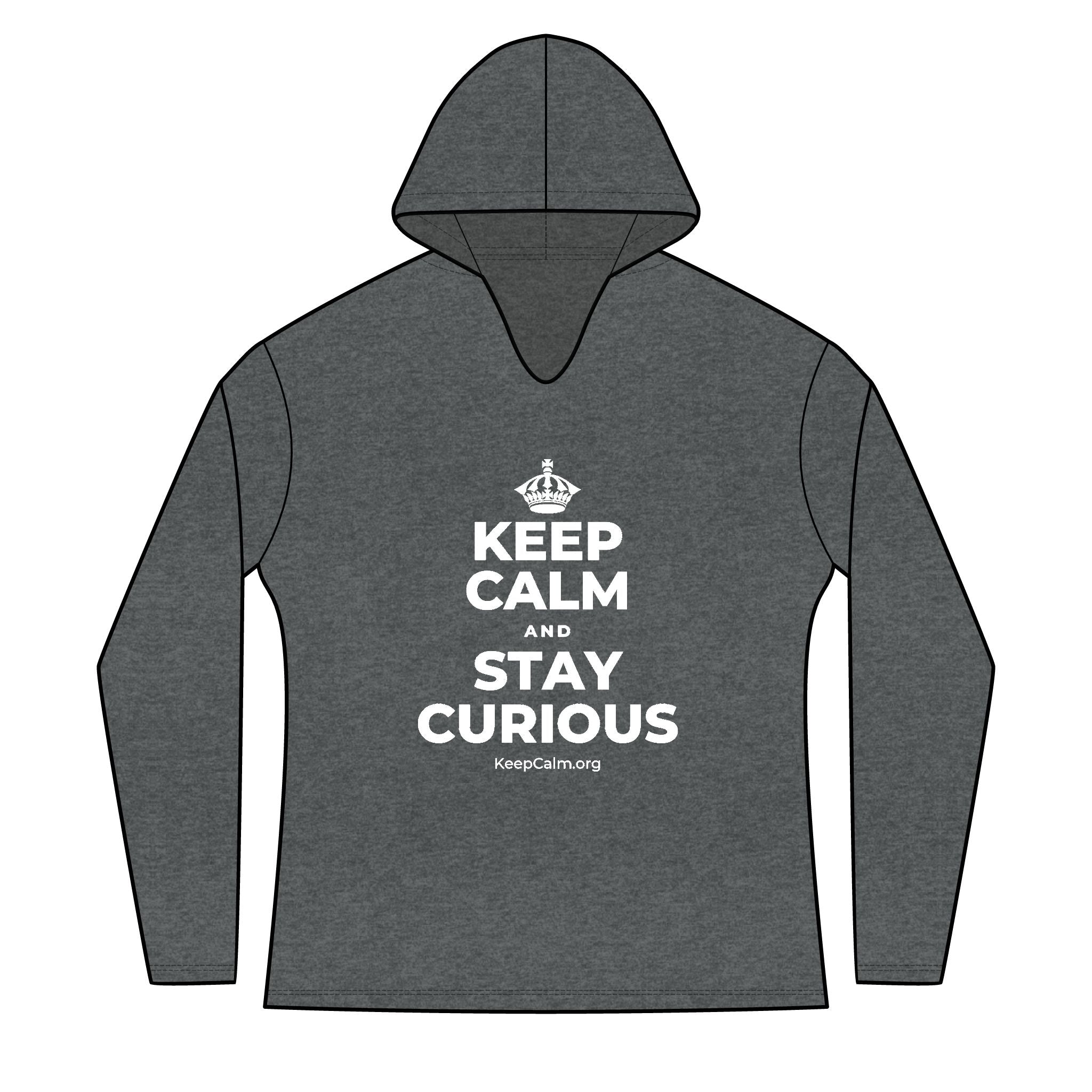 KEEP CALM AND STAY CURIOUS Women's Long Sleeve Hoodie