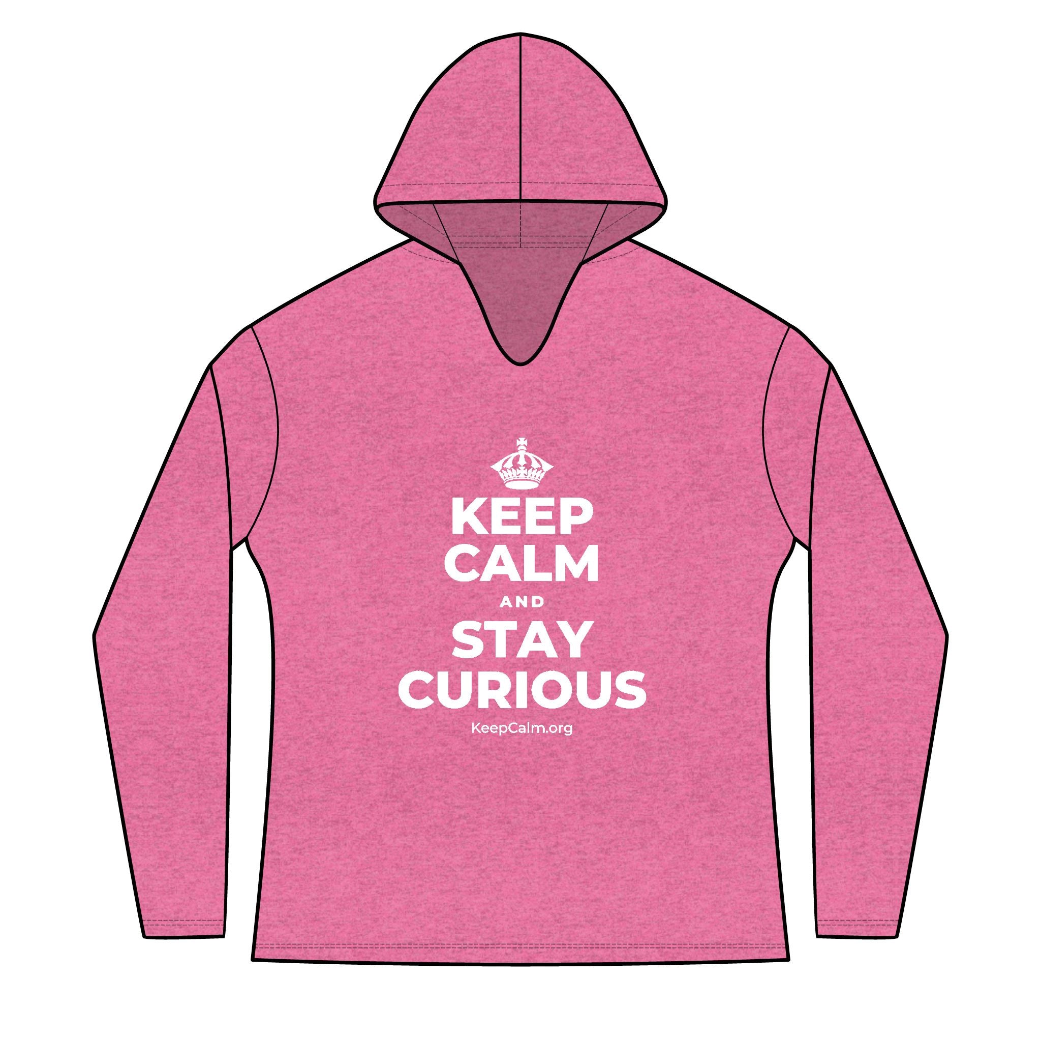 KEEP CALM AND STAY CURIOUS Women's Long Sleeve Hoodie