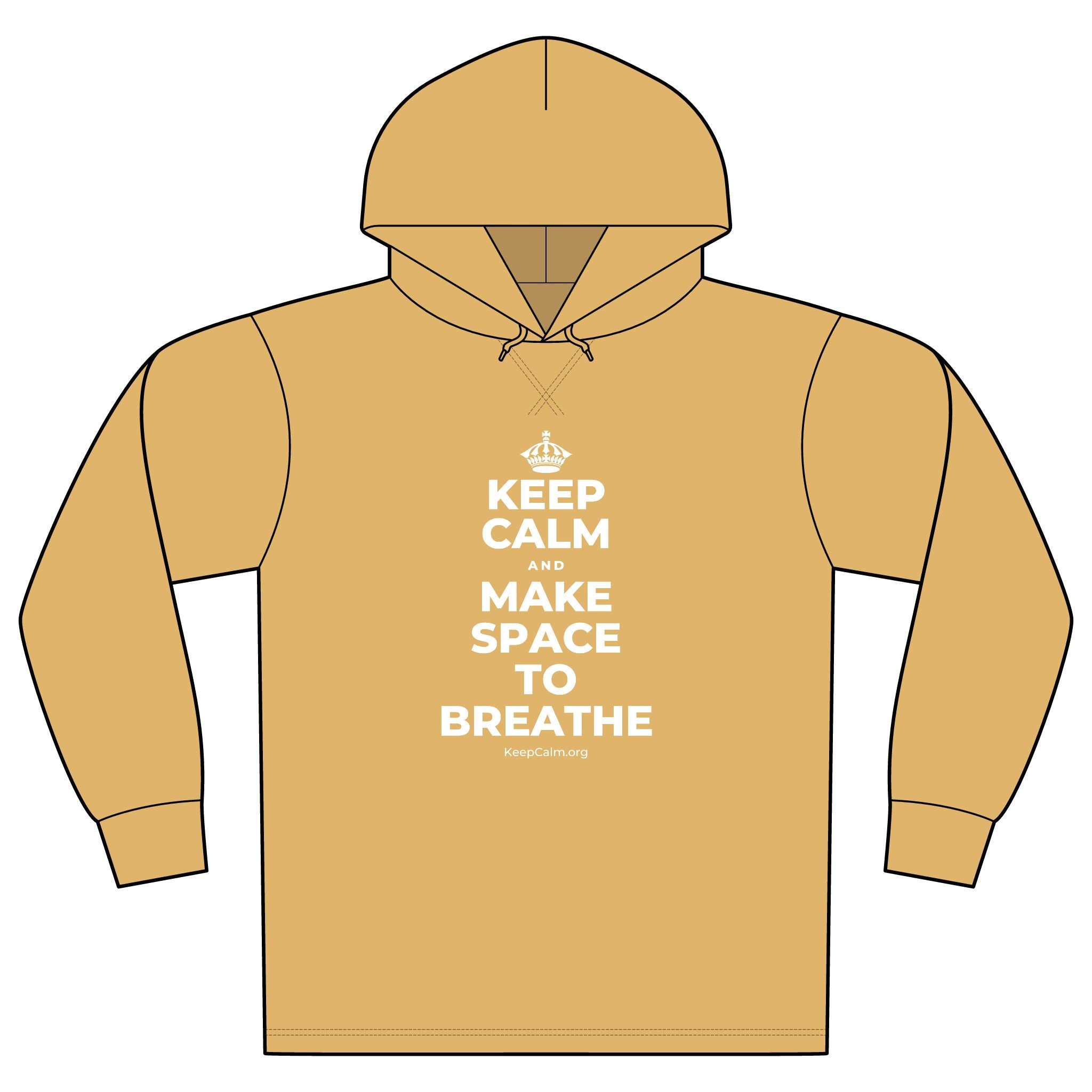 KEEP CALM AND MAKE SPACE TO BREATHE Organic Hoodie Tee