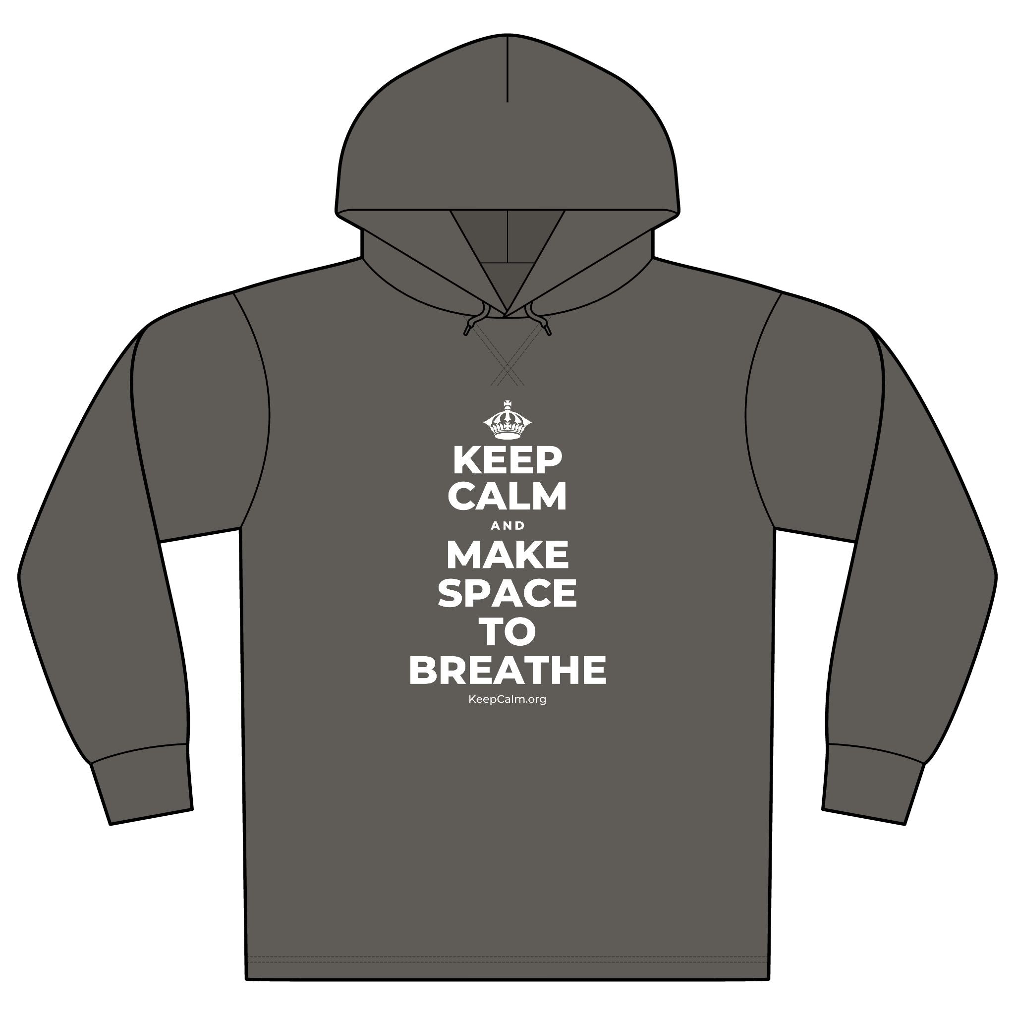 KEEP CALM AND MAKE SPACE TO BREATHE Organic Hoodie Tee