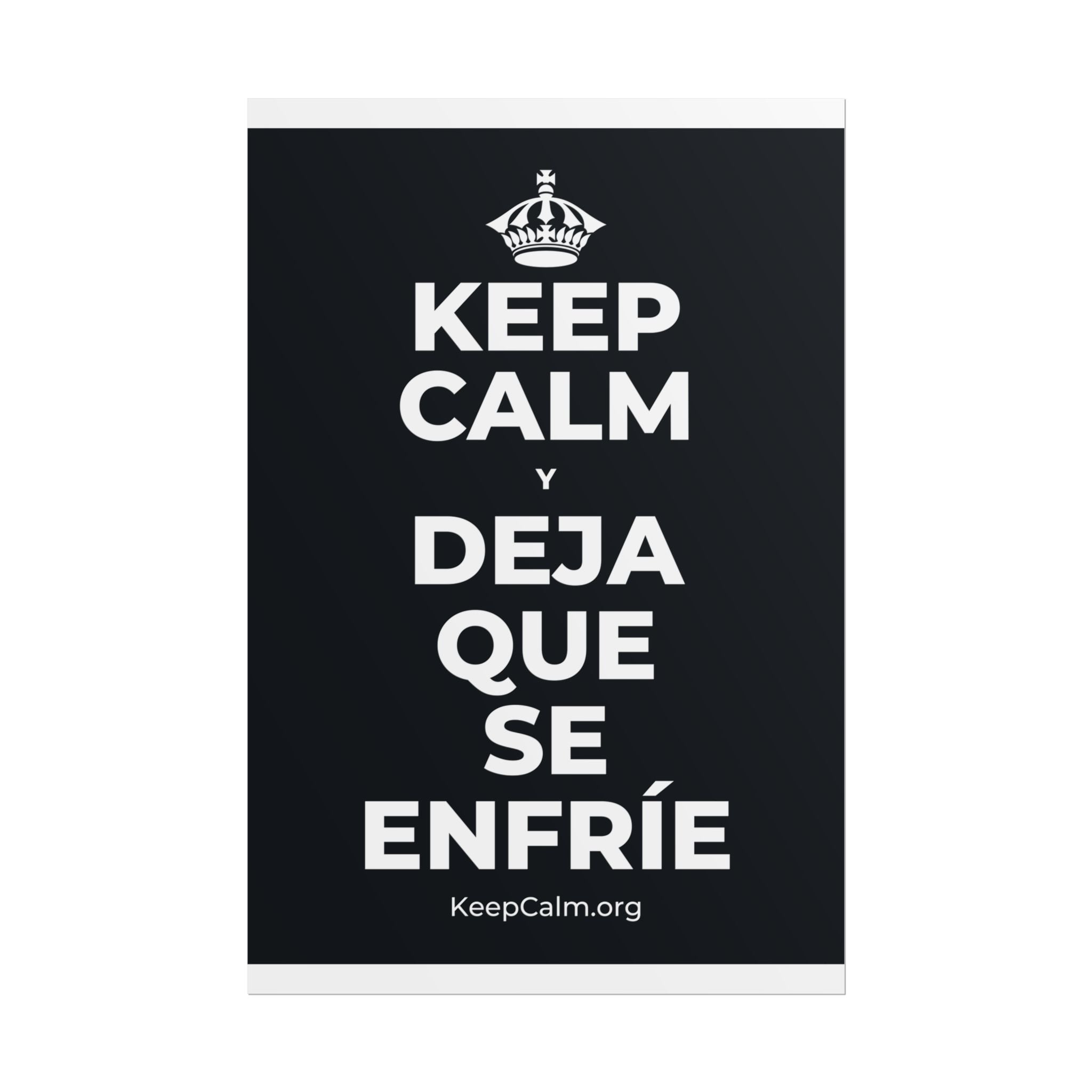 KEEP CALM Y DEJA QUE SE ENFRÍE Poster (Dark)