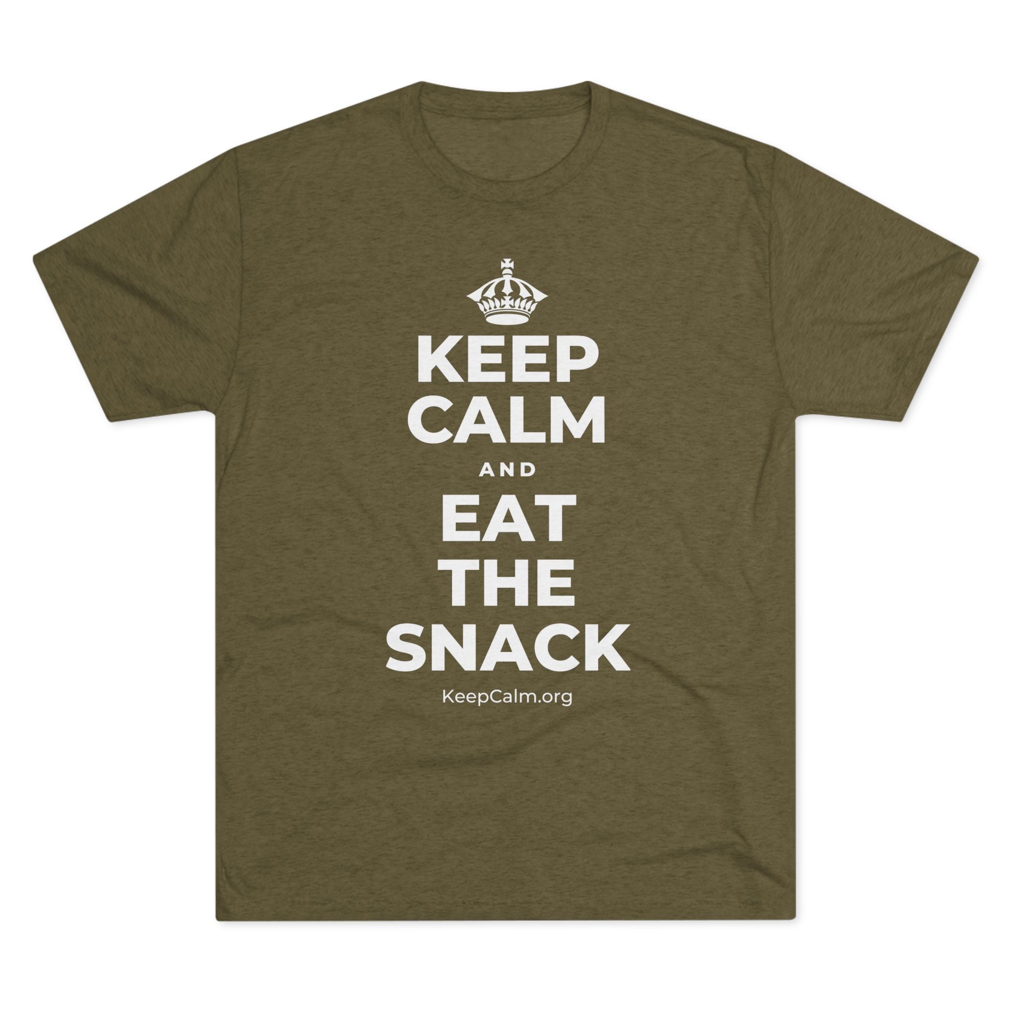 KEEP CALM AND EAT THE SNACK Tri-Blend Tee